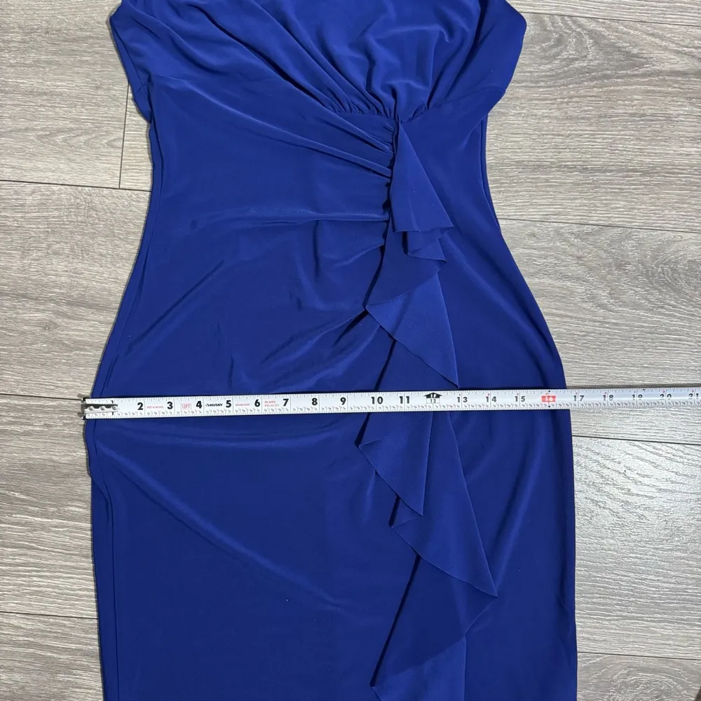 American Living Women Elegant Blue Cap Sleeve‎ Formal Stretchy Dress Size 2 - Image 14