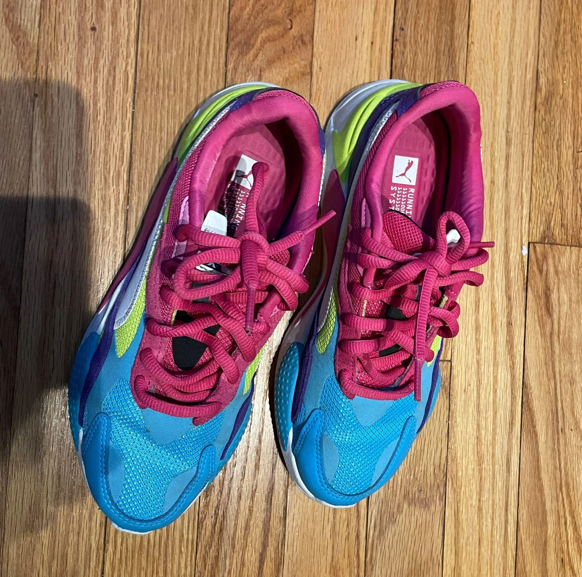 RS-X3 Puzzle 2019 - 373797-08 Running system Neon Bright Pop Multicolor Rainbow 🌈Fashion Sneakers Low Top Athletic Sport Daily School Colorful Bright Neon Funky Y2k  - Image 7