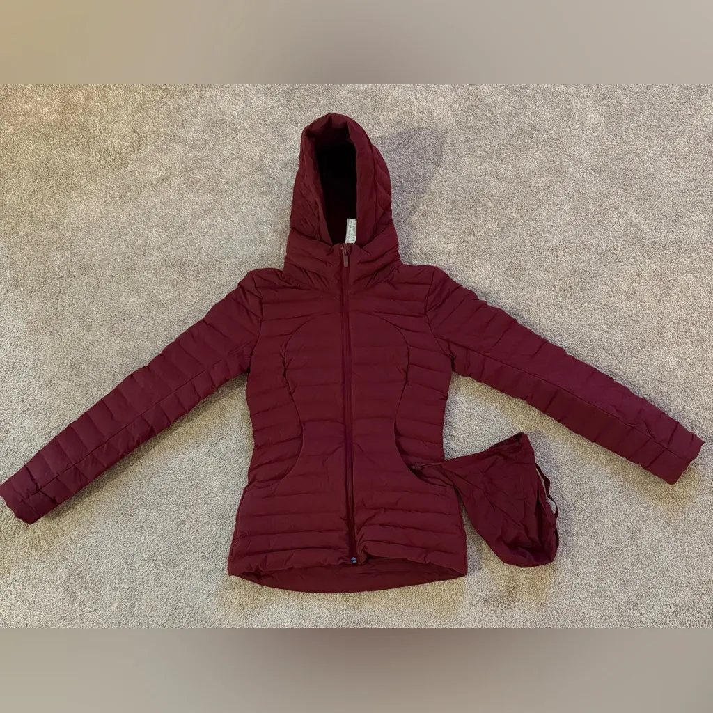 2021 Lululemon Pack It Down Jacket Coat 700 Fill Red Merlot • Size 2 • NWOT - Image 13