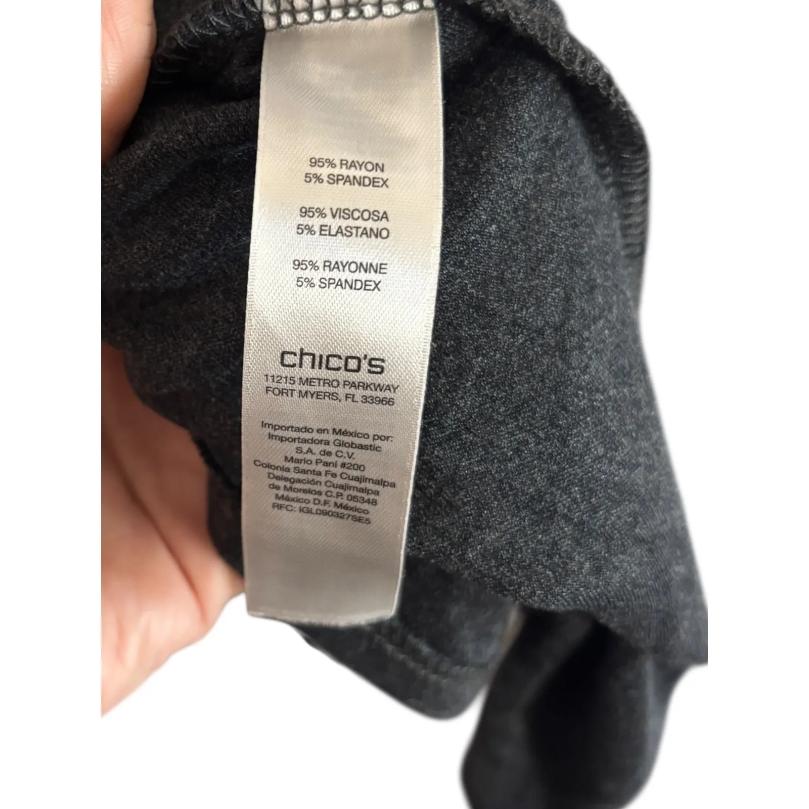 Chicos High Low Lilly Maxi Dress Sz 2 Large Gray Casual Comfy 3/4 sleeve Minimal - Image 6