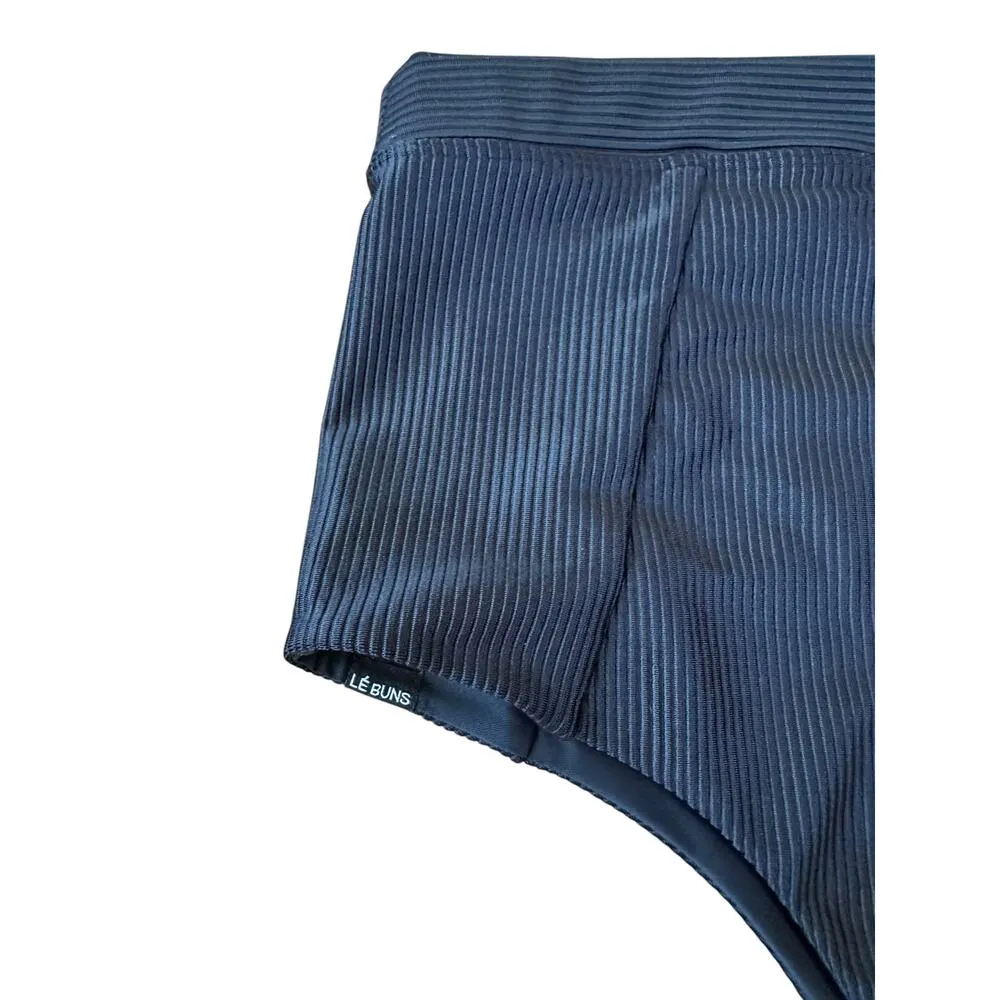 NEW Le Buns Zari Cheeky Cut Black Ribbed High Waisted Bikini Pant Size 6 - Image 8