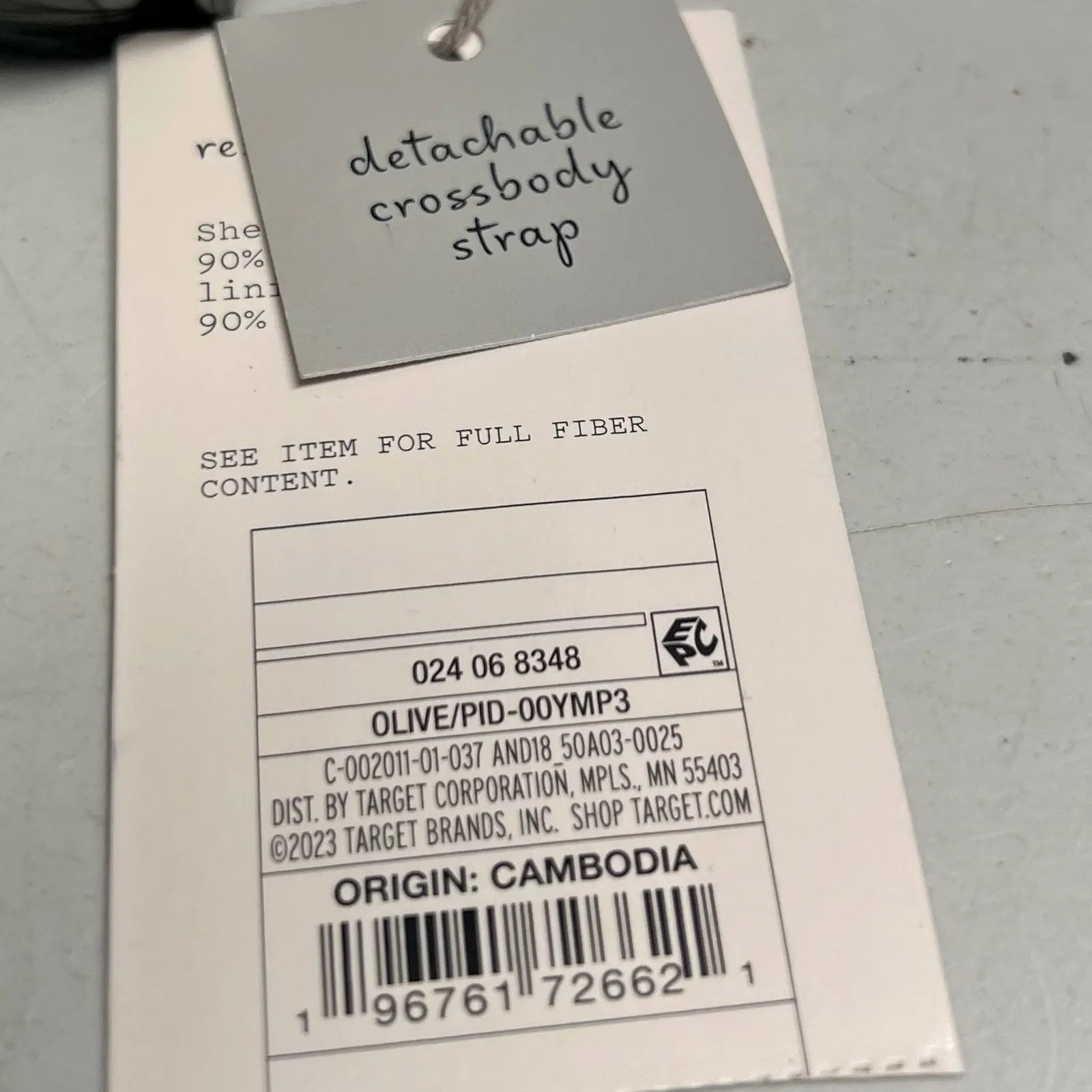 A New Day Green Puffy Shoulder Bag Detachable Crossbody Strap Gold Buckle - Image 2