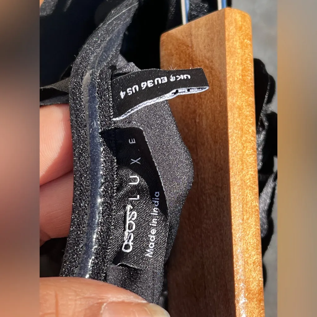 ASOS LUXE 3D floral ruffle bandeau mini dress with embellished drop pearls NWT - Image 10