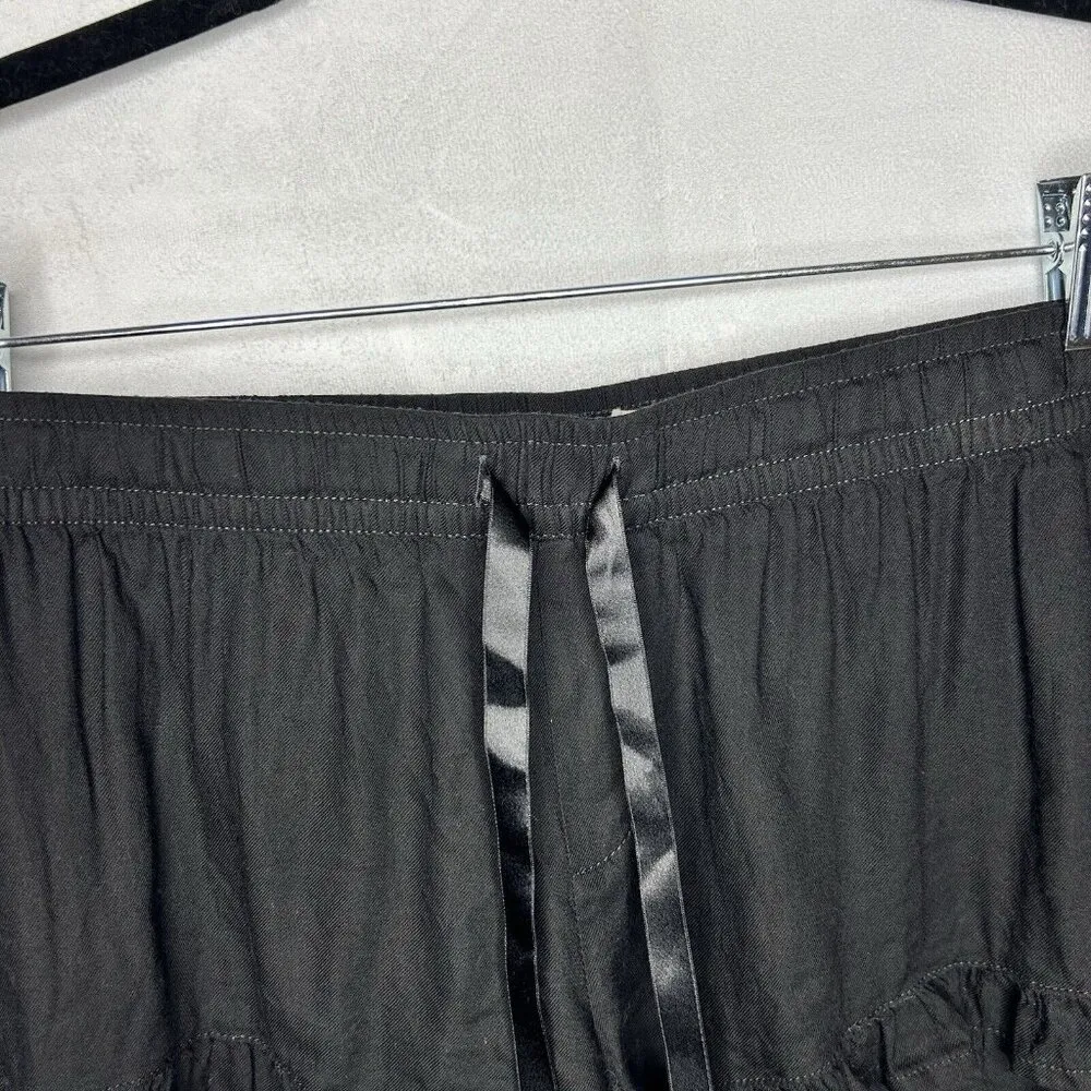 Ugg 2-Piece Pajamas Shorts / Tank Shirt Black Sz Large Drawstring Super Soft - Image 9