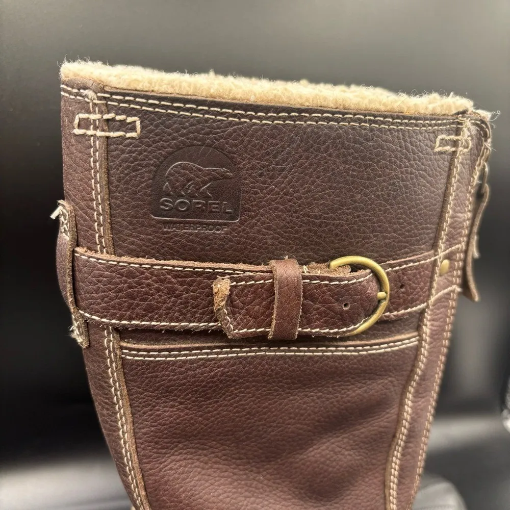 Sorel Women's Winter Fancy Tall II Boots Fleece Lined Rubber Soul Size 6.5 - Image 4