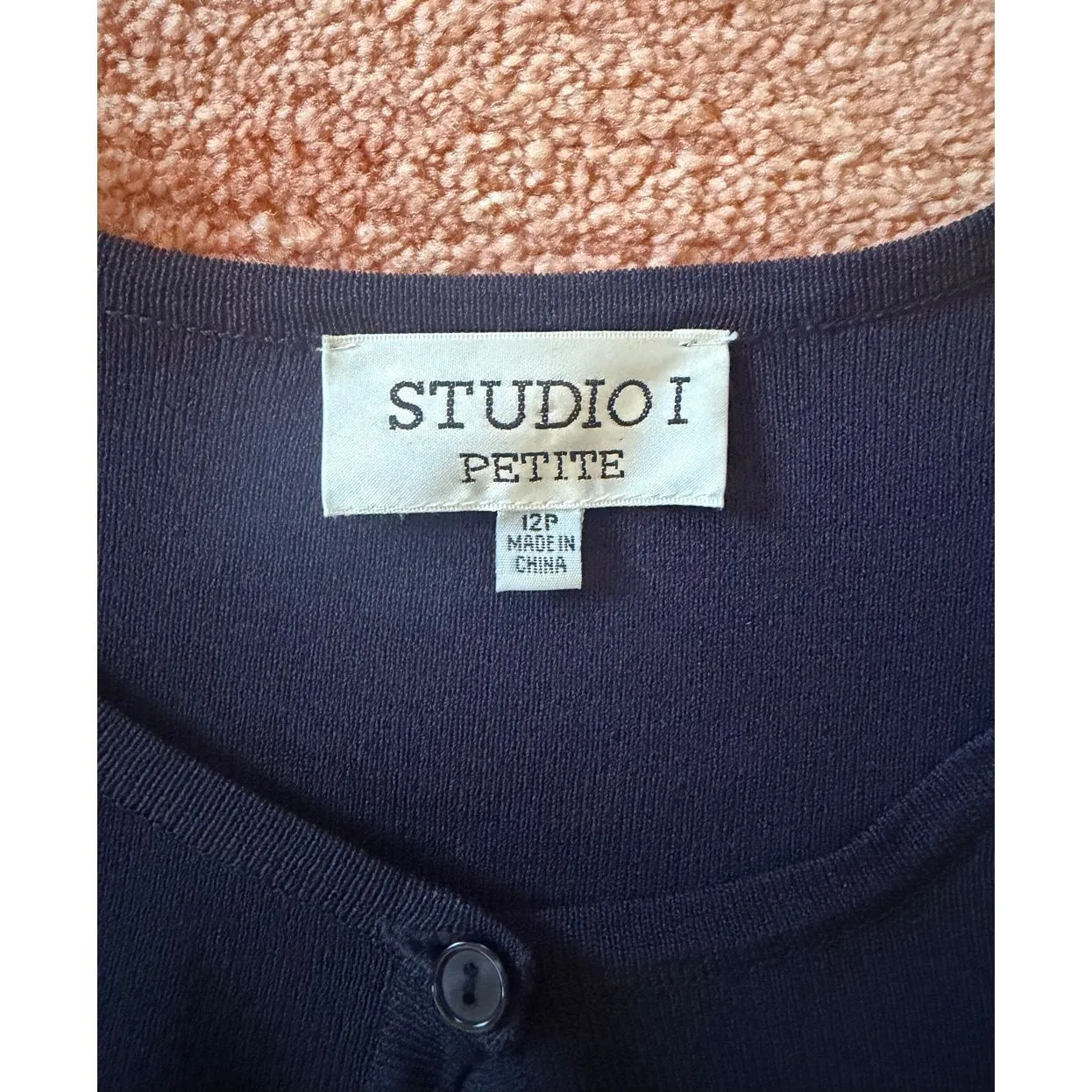 Studio I Petite Black Short Sleeve Cropped Cardigan Size 12P - Image 3