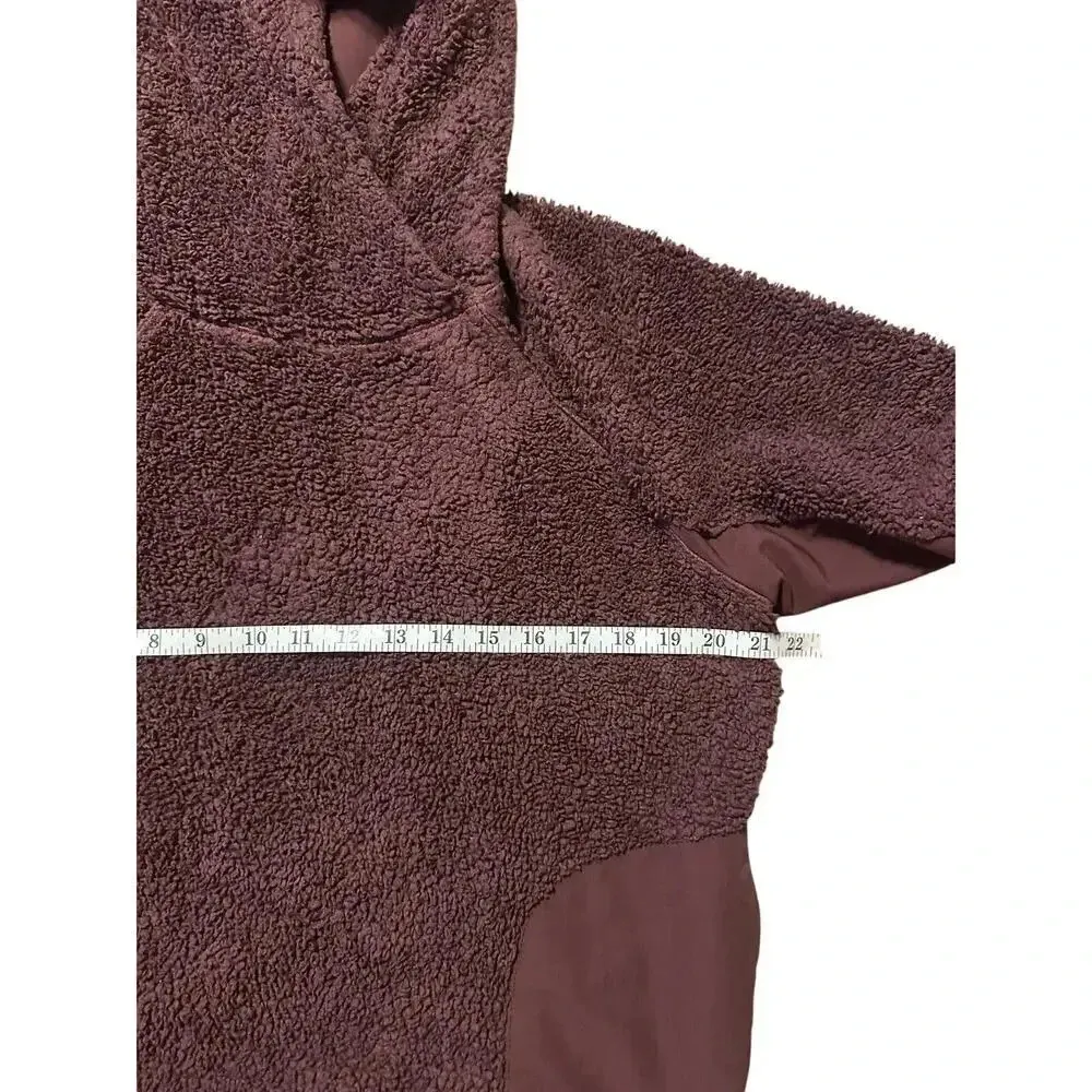 Nike Fuzzy Hoodie Size Medium Maroon Hooded Sweatshirt Warm Swoosh - Image 7