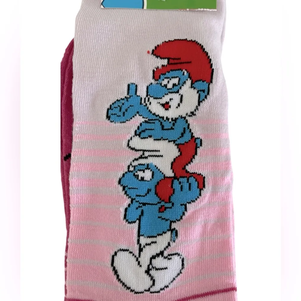 THE SMURFS CREW SOCKS Pink - Image 2