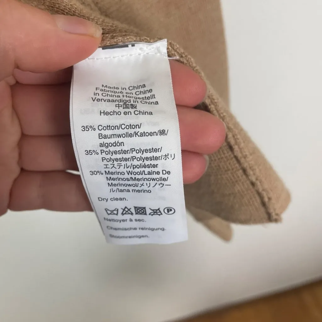 J. Crew Women's M‎ Tan Brown 365 Sophie Knit Open Front Sweater Blazer J0244 - Image 4