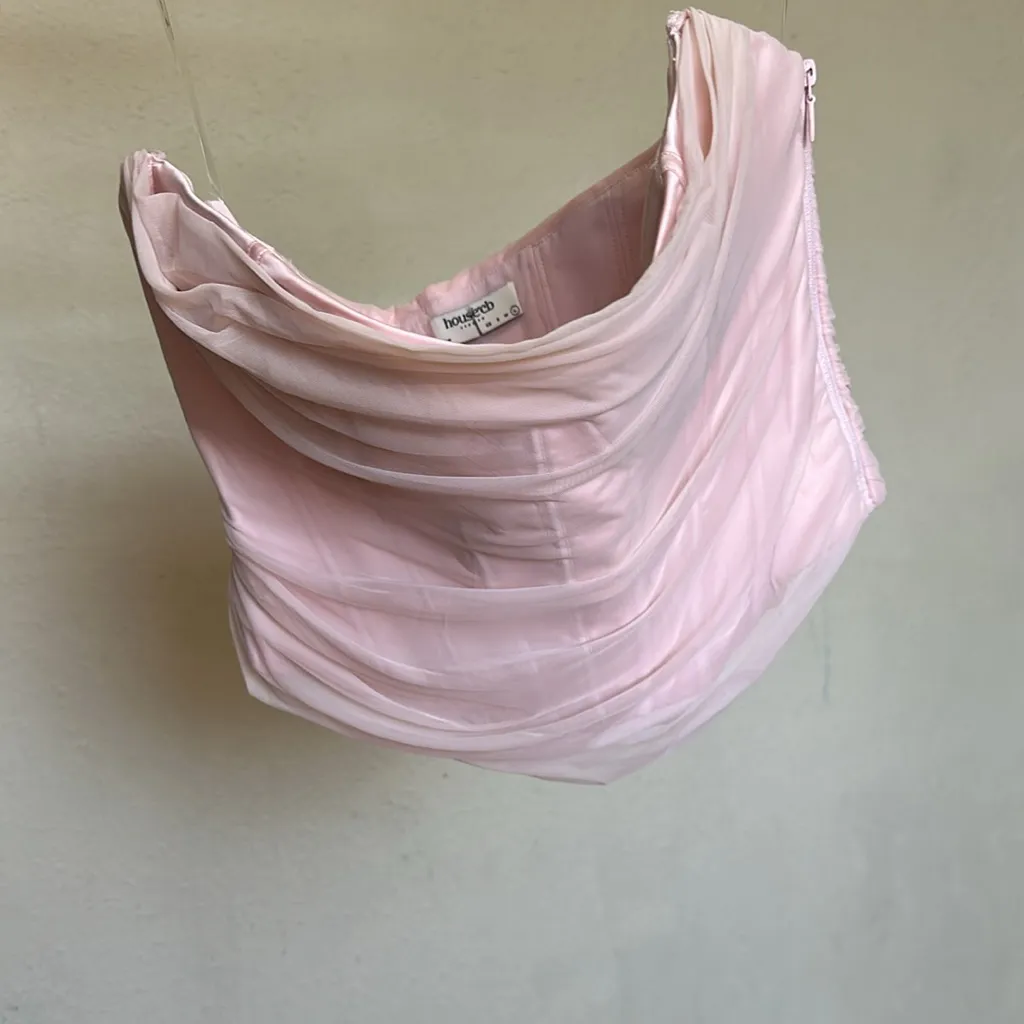 House Of CB‎ L D-DD Georgie Mesh Strapless Corset Top Ballerina Pink NWOT - Image 15