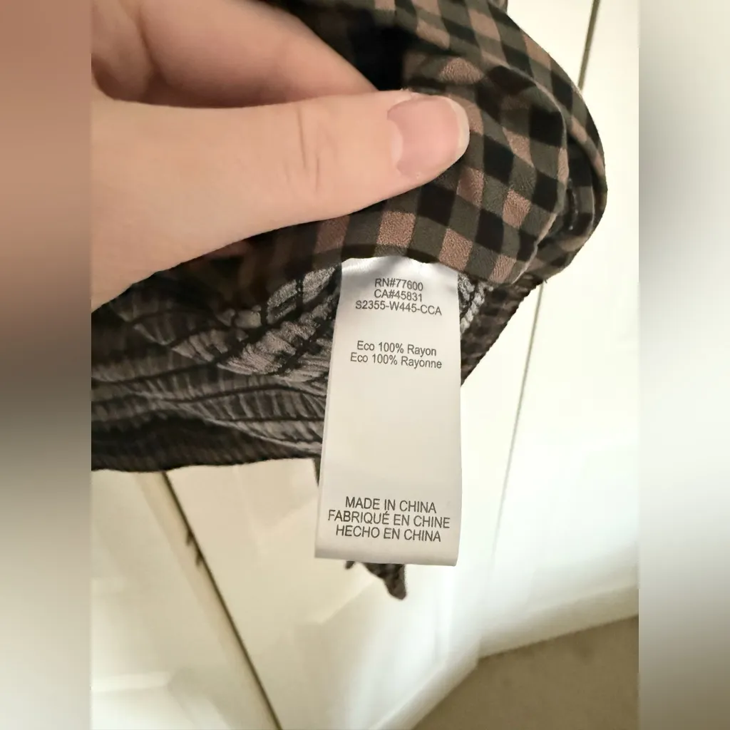 NWT Saltwater Luxe Mykel Top Plaid Long Sleeve Ruched Blouse Size Small - Image 7