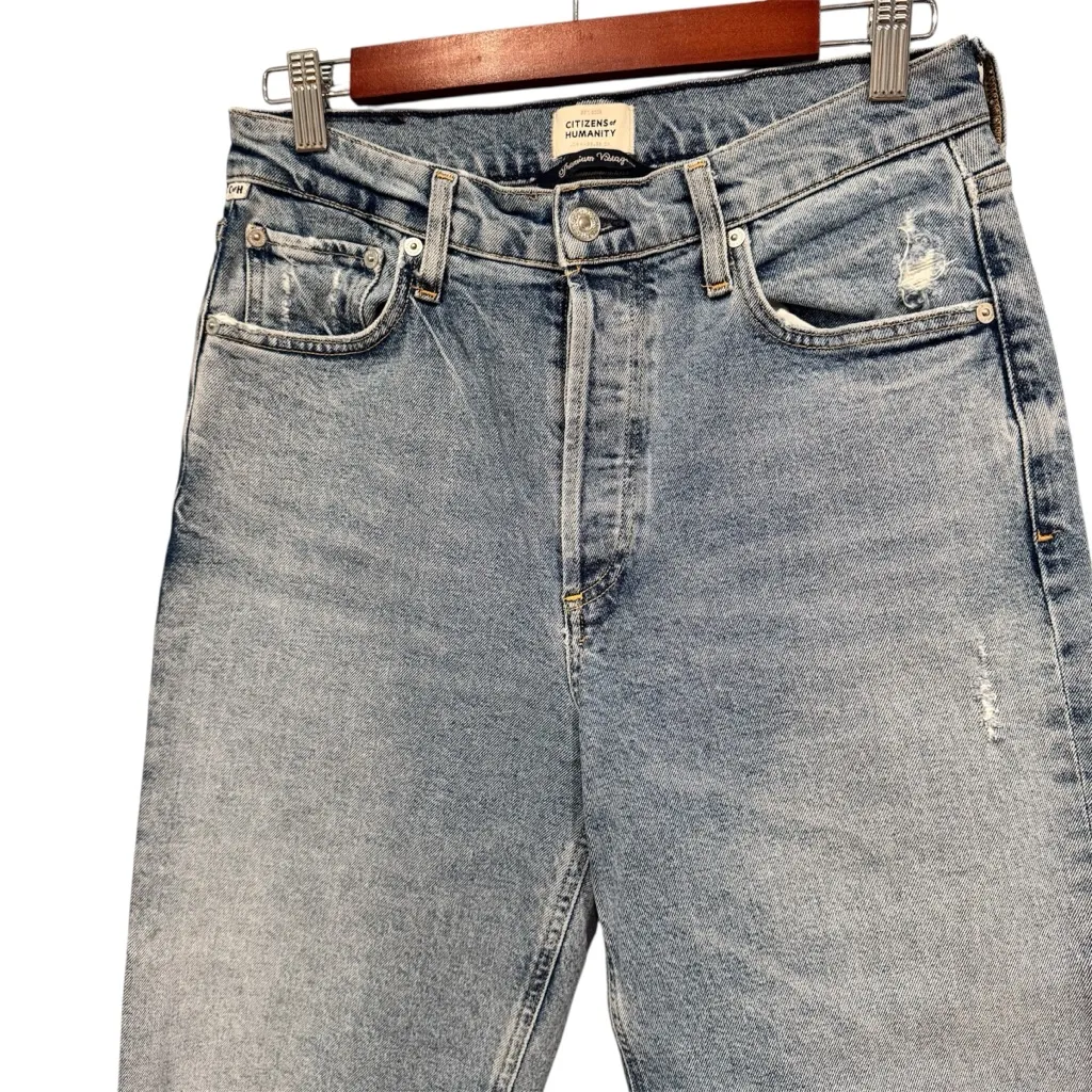 Citizens of Humanity Florence Button fly Straight Leg Crop Jeans Size 28 - Image 2