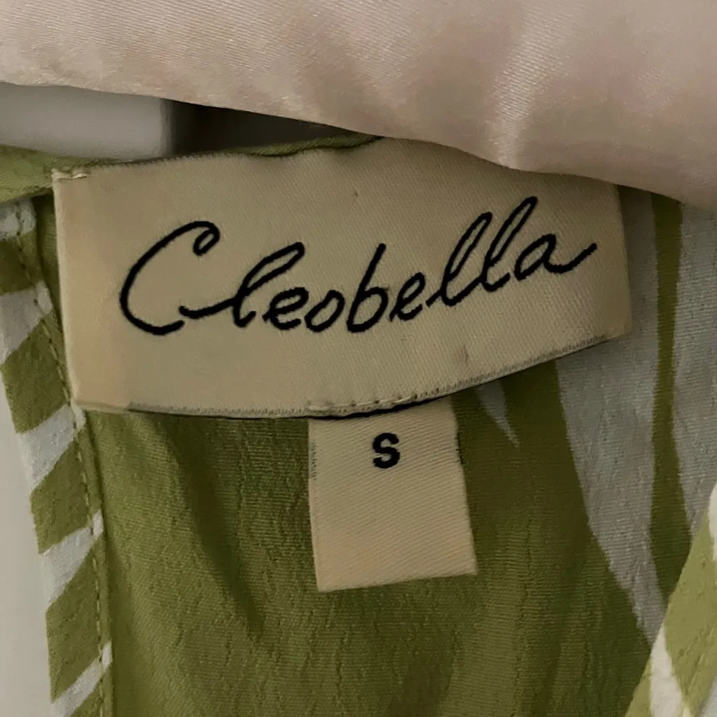 Cleobella Remington Lime Green Palm Print Romper - Image 4