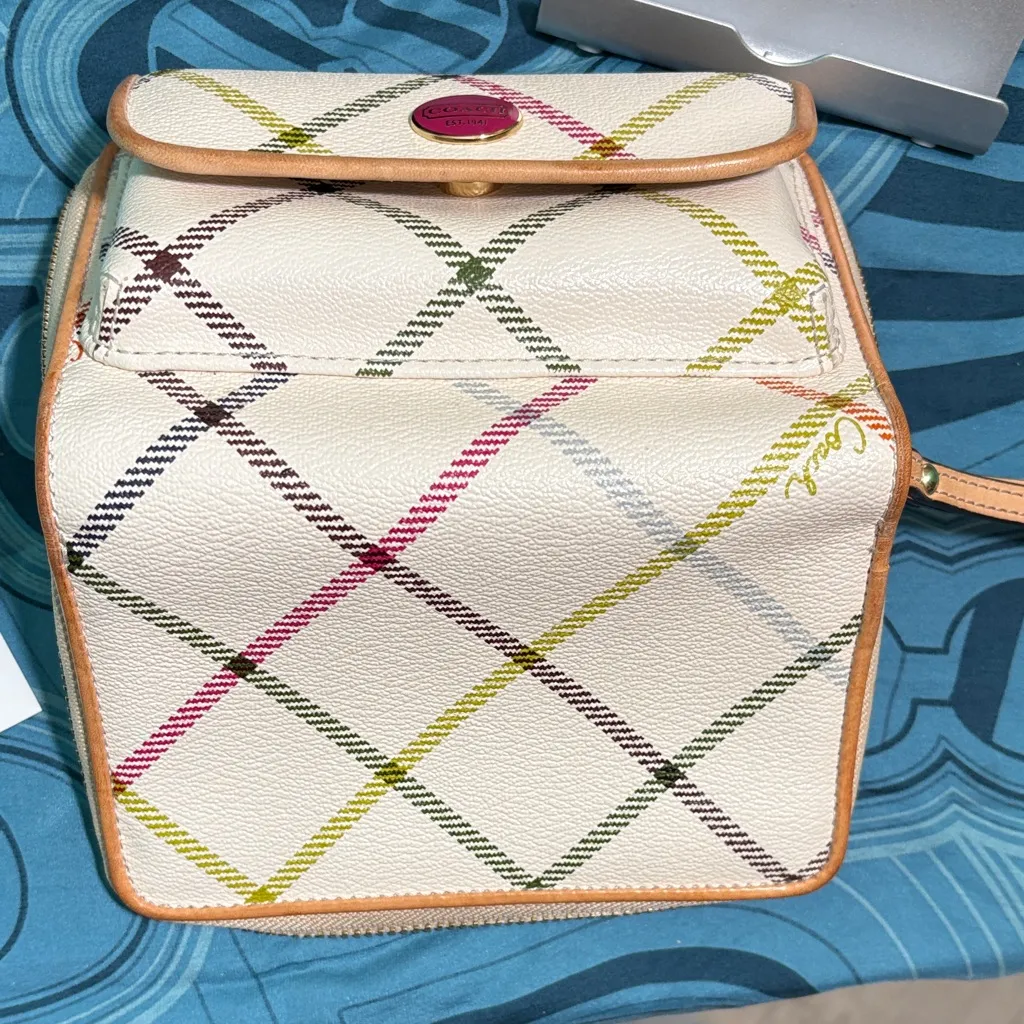 Coach Cream Plaid Wristlet - Image 14