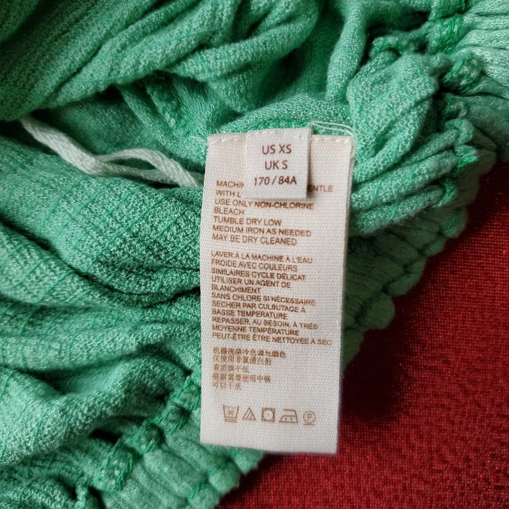 𝅺Free People croa Lee sea foam green ombre ruffle top size XS - Image 8