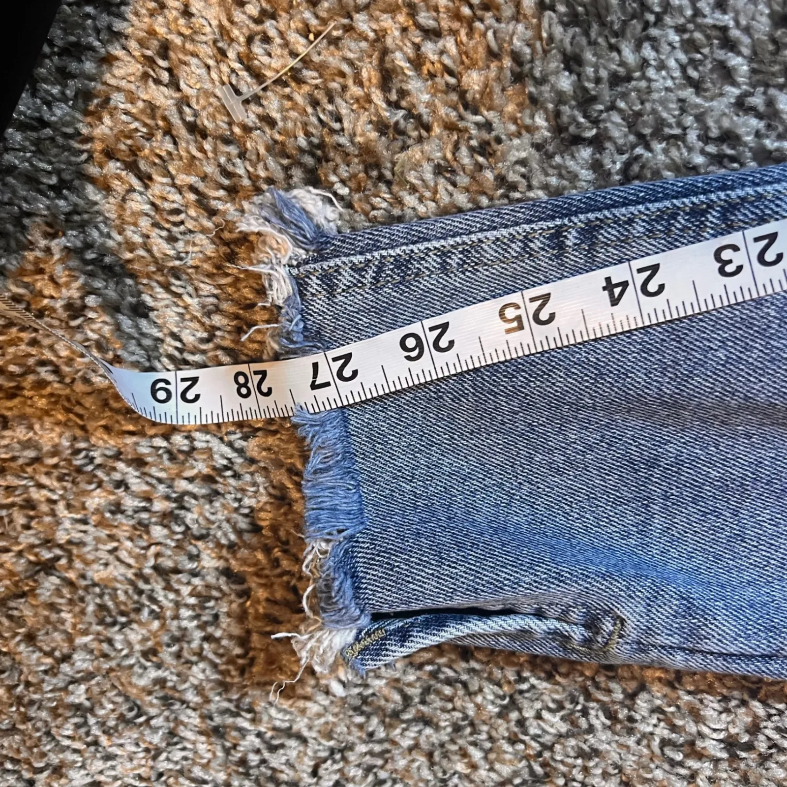 Kensie Vintage Luxe High Rise Skinny Jeans Frayed Hem Light Wash‎ Size 6/28 - Image 7