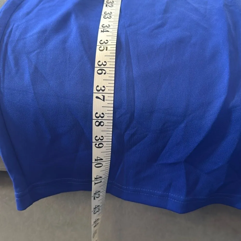 Women’s Blue Long Sleeve Midi Pencil Dress with Bow Detail Size XL NEW - Image 11