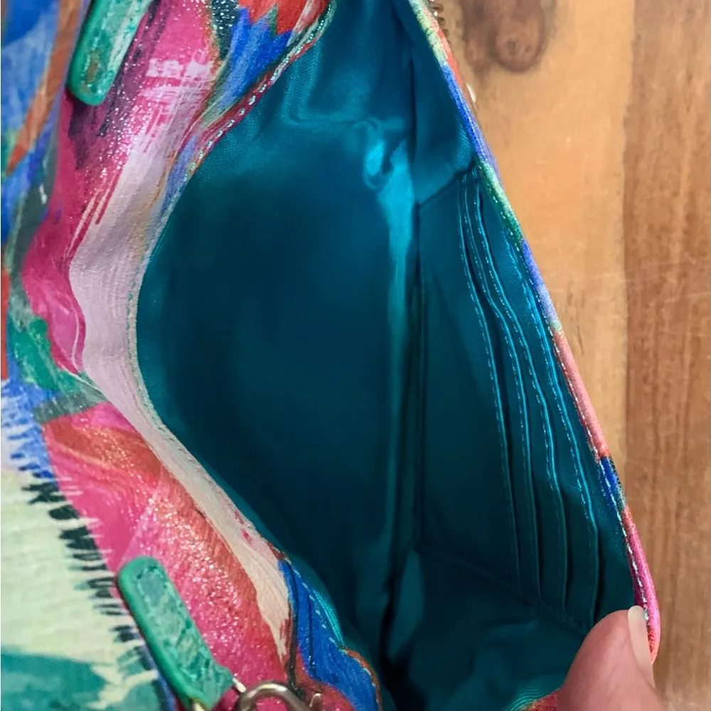 HOBO Multi Colored Crossbody Handbag With Removable Chain Strap - Image 5