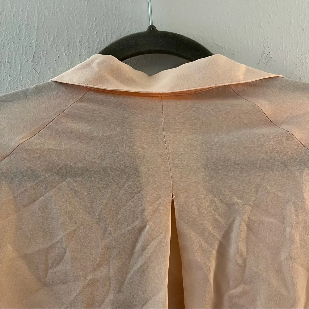 Rails Top Women's Chase Cap-Sleeve Silk Button-Up Top in Blush Pink Sz M BNWT - Image 14