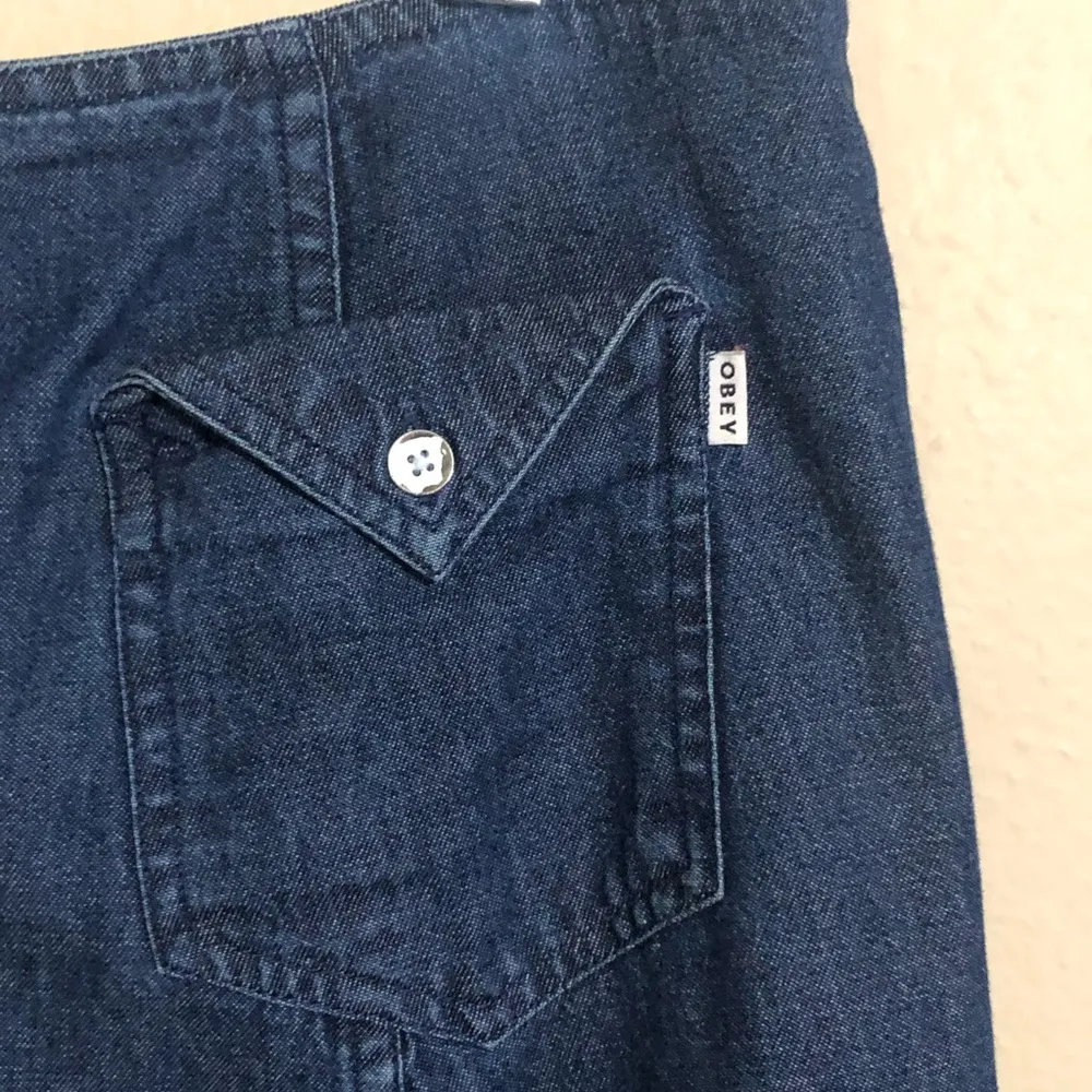 Obey Cotton Blue Aline Mini Skirt - Image 4