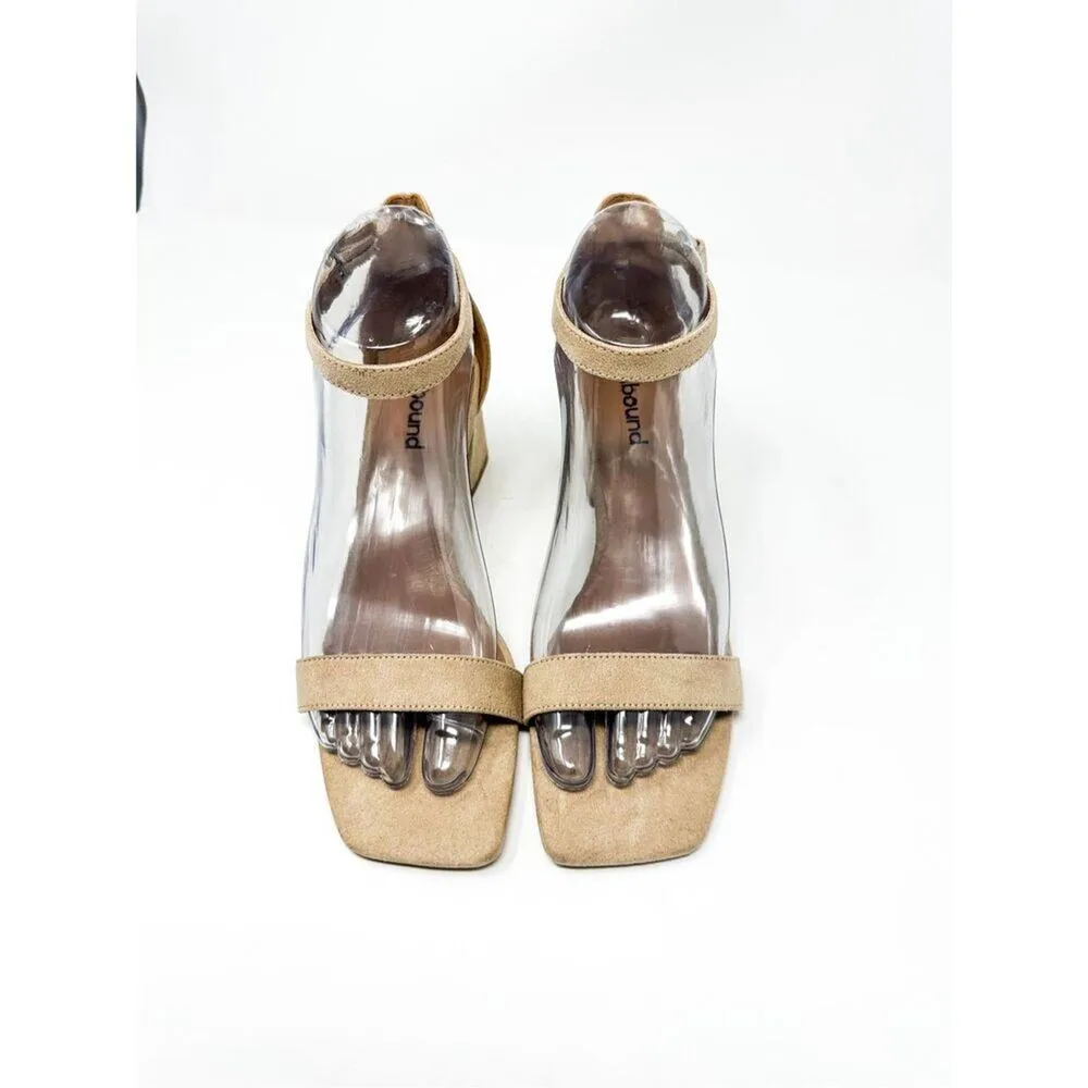 NEW Abound Women's Finn-Fab Nude Block Heel Sandals Beige Size 6.5M - Image 4