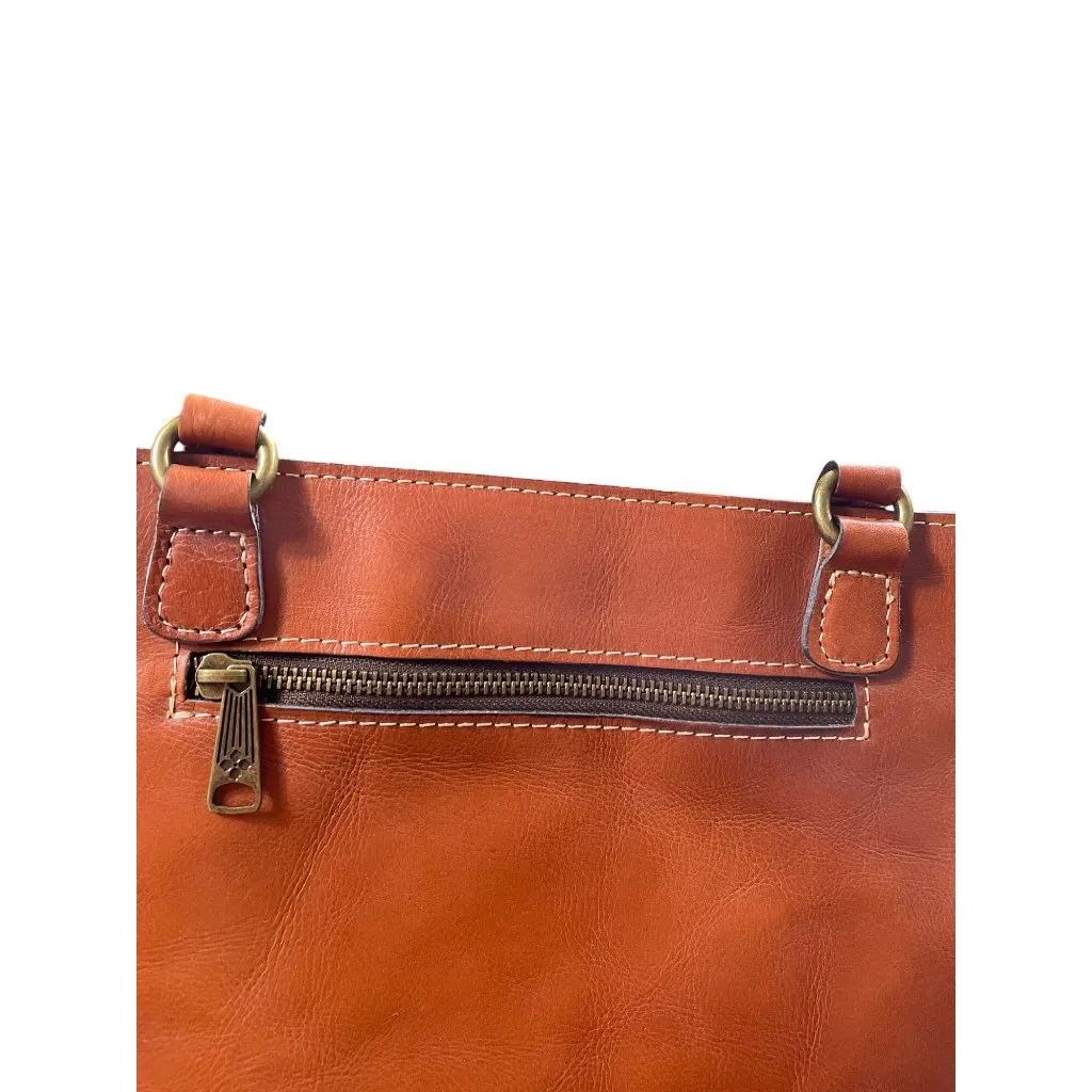 Patricia Nash Womens Brown Italian Leather Handbag Shoulder SKU 8565 - Image 14