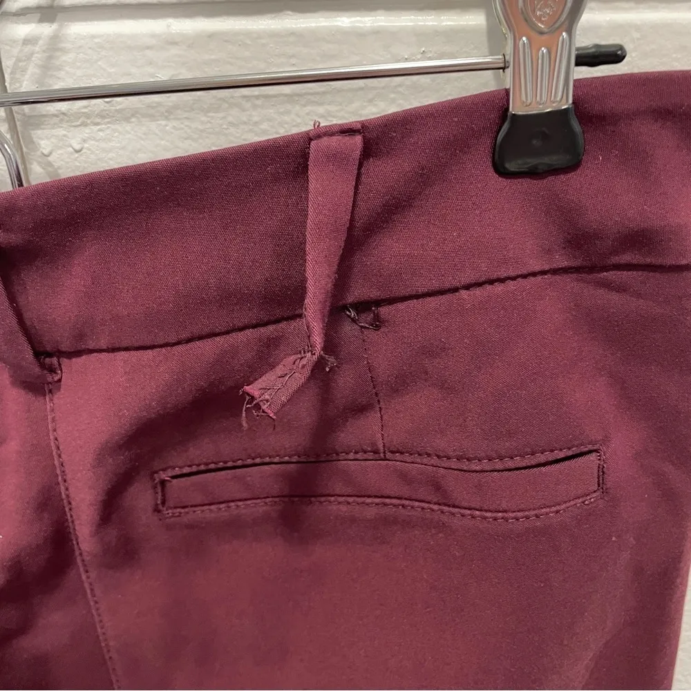 New York & Company Maroon Cropped Dress Pants Red Size 4 - Image 4