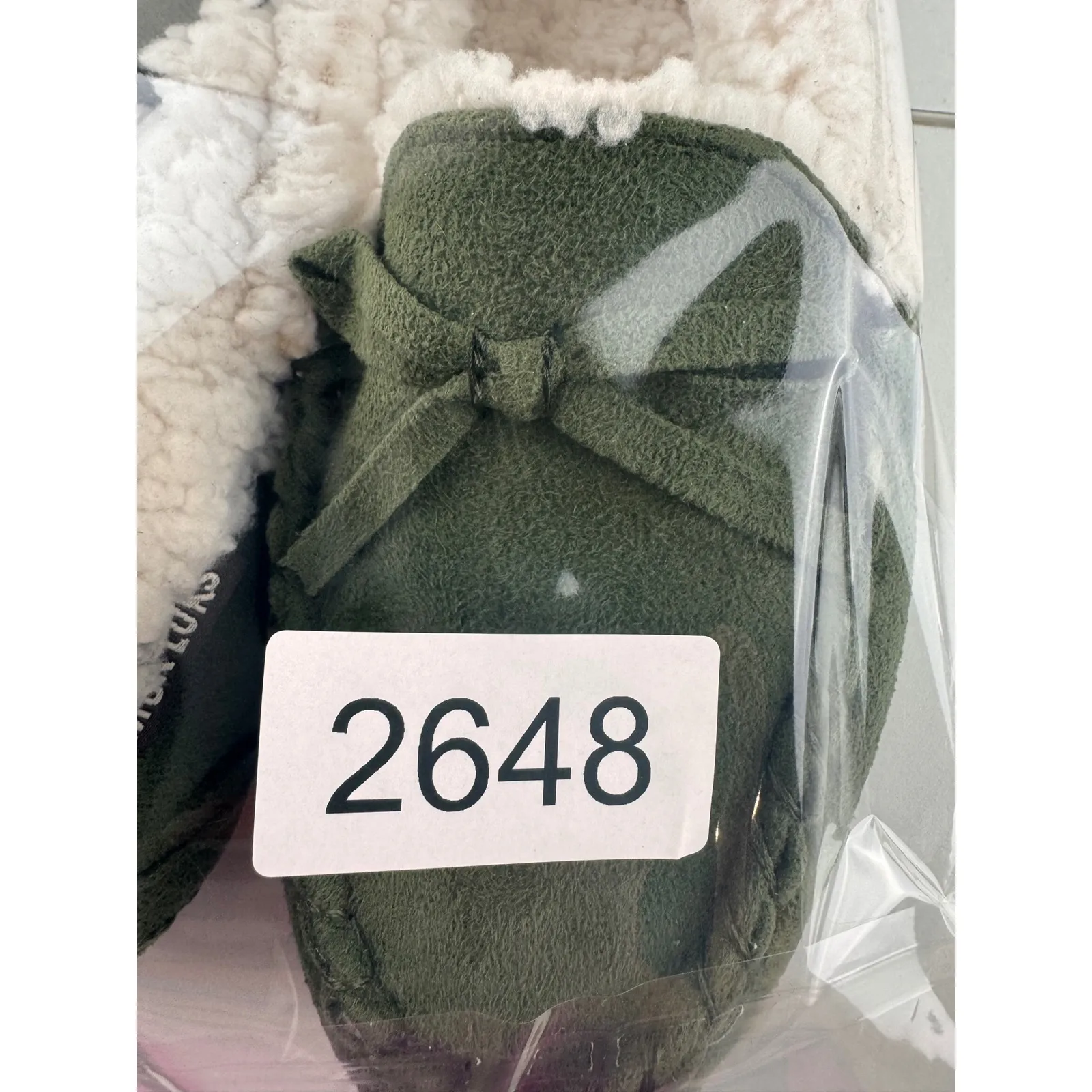 MUK LUKS Jaylah Size 7 Olive Green Faux Suede Sherpa Lined Moccasin‎ Slippers - Image 8