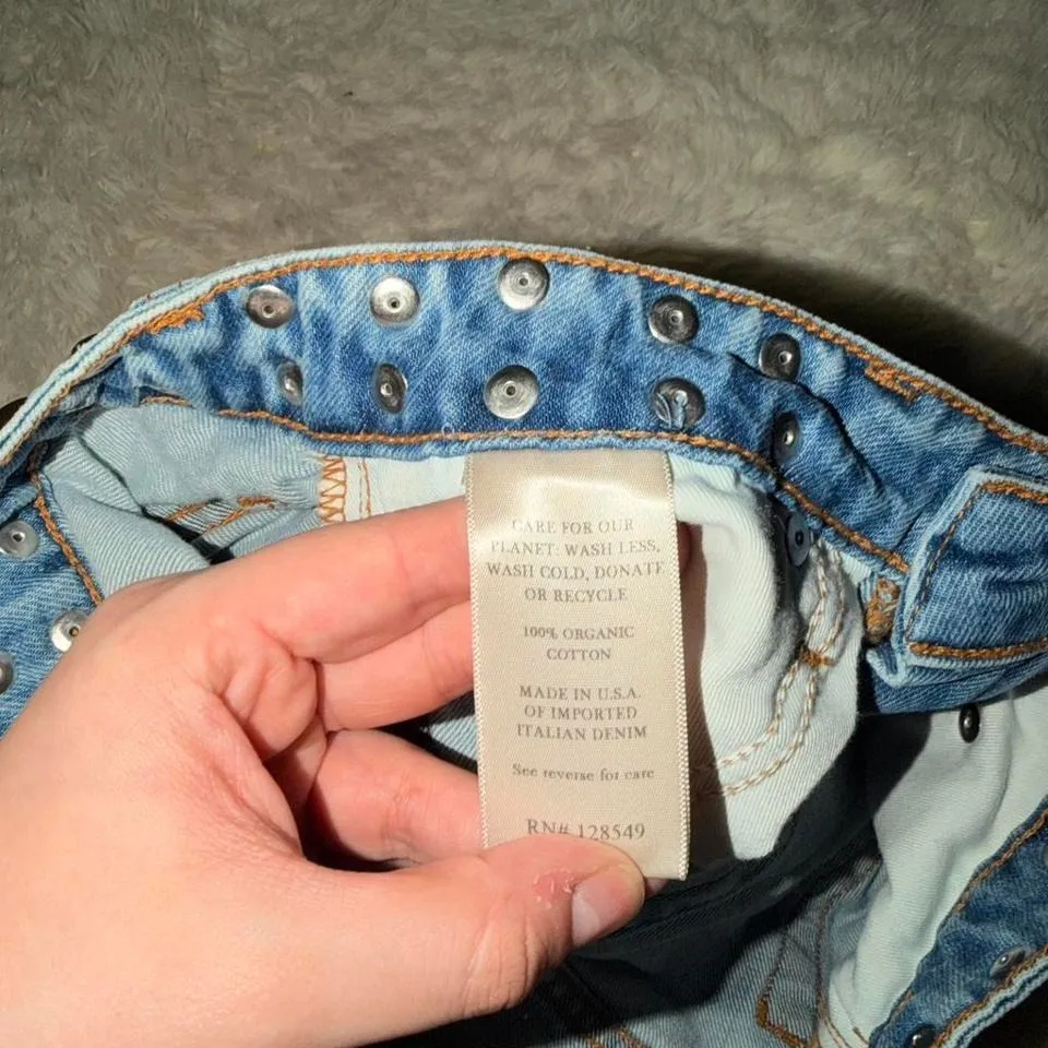 Aviator Nation Mid Rise Boyfriend Cutoff Jean Denim Shorts in Size 25 NWOT - Image 4