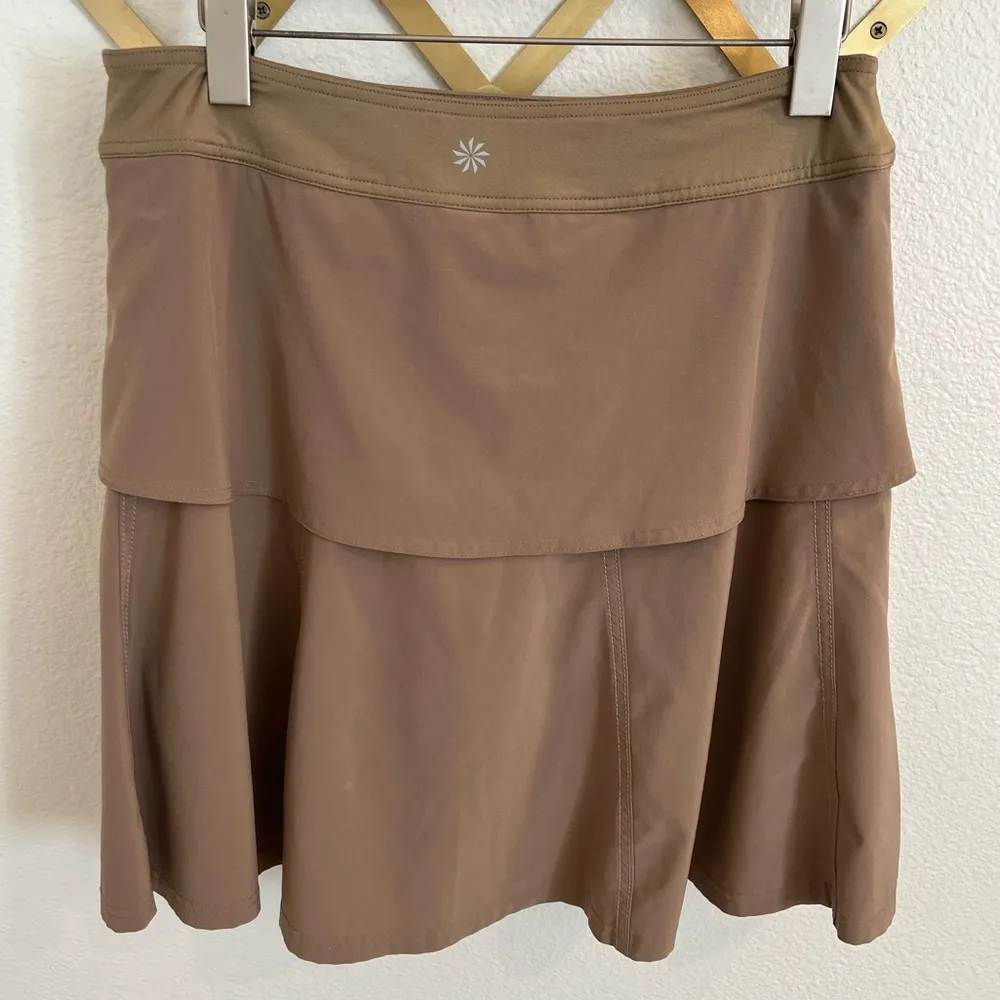 Athleta Tan Wherever Tiered Pleated A-Line Tennis Athletic Skirt Skort 8 - Image 8