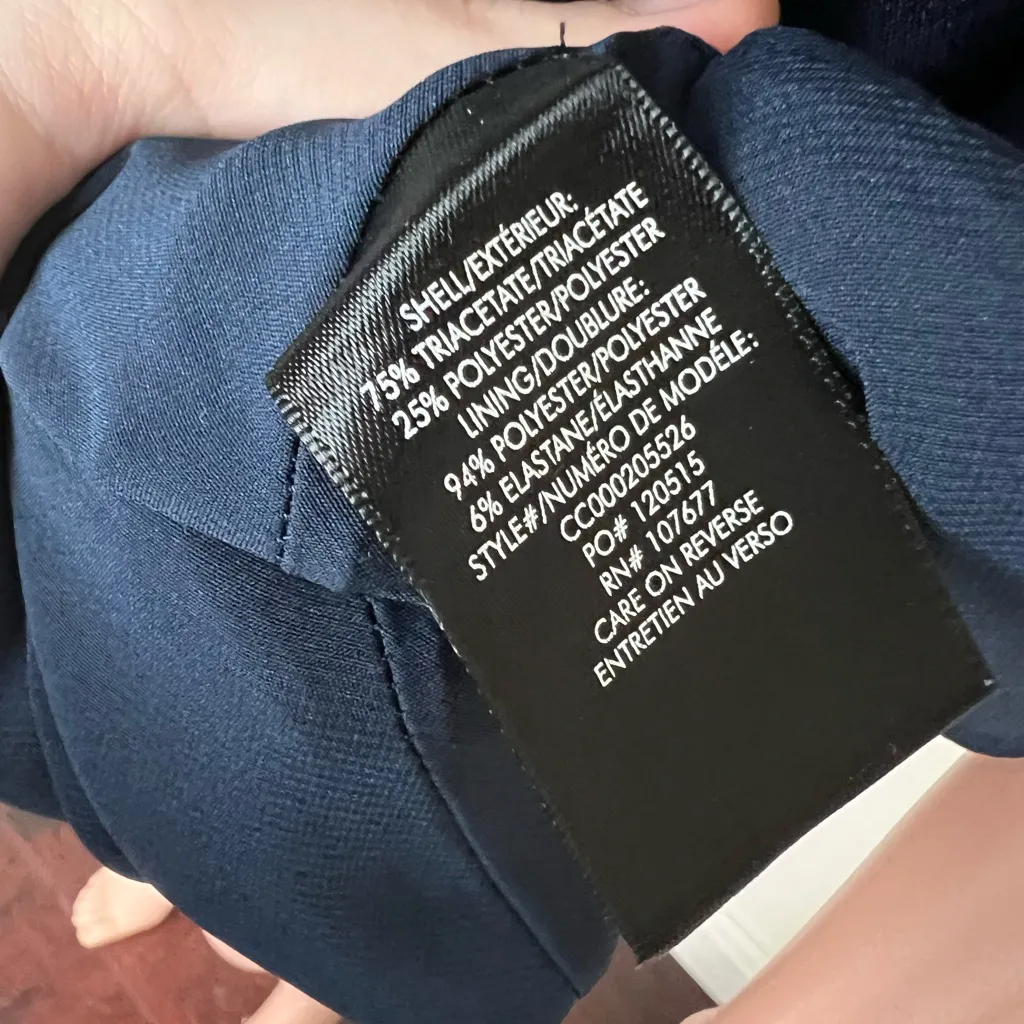 2 / $50 💙Alice + Olivia Silk Navy Blue Mini Slip Dress Silky - Image 7