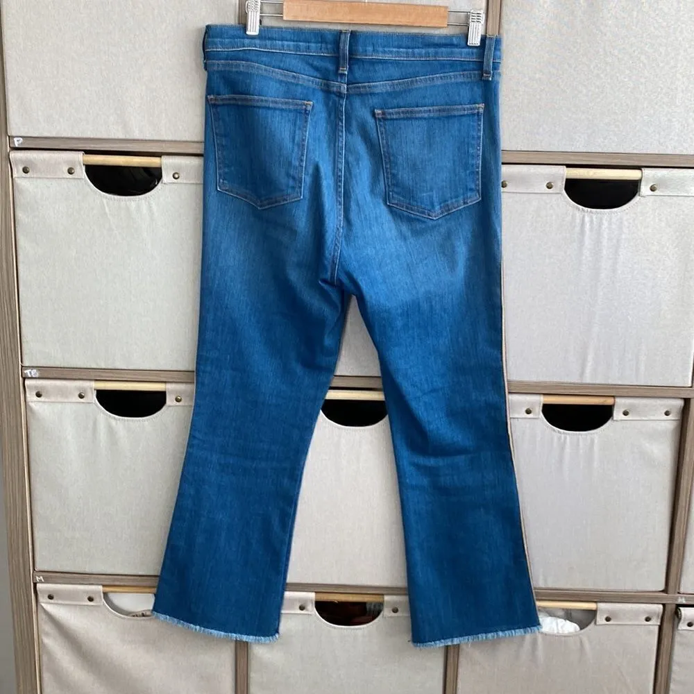 Veronica Beard stripe high rise crop jeans - Image 6