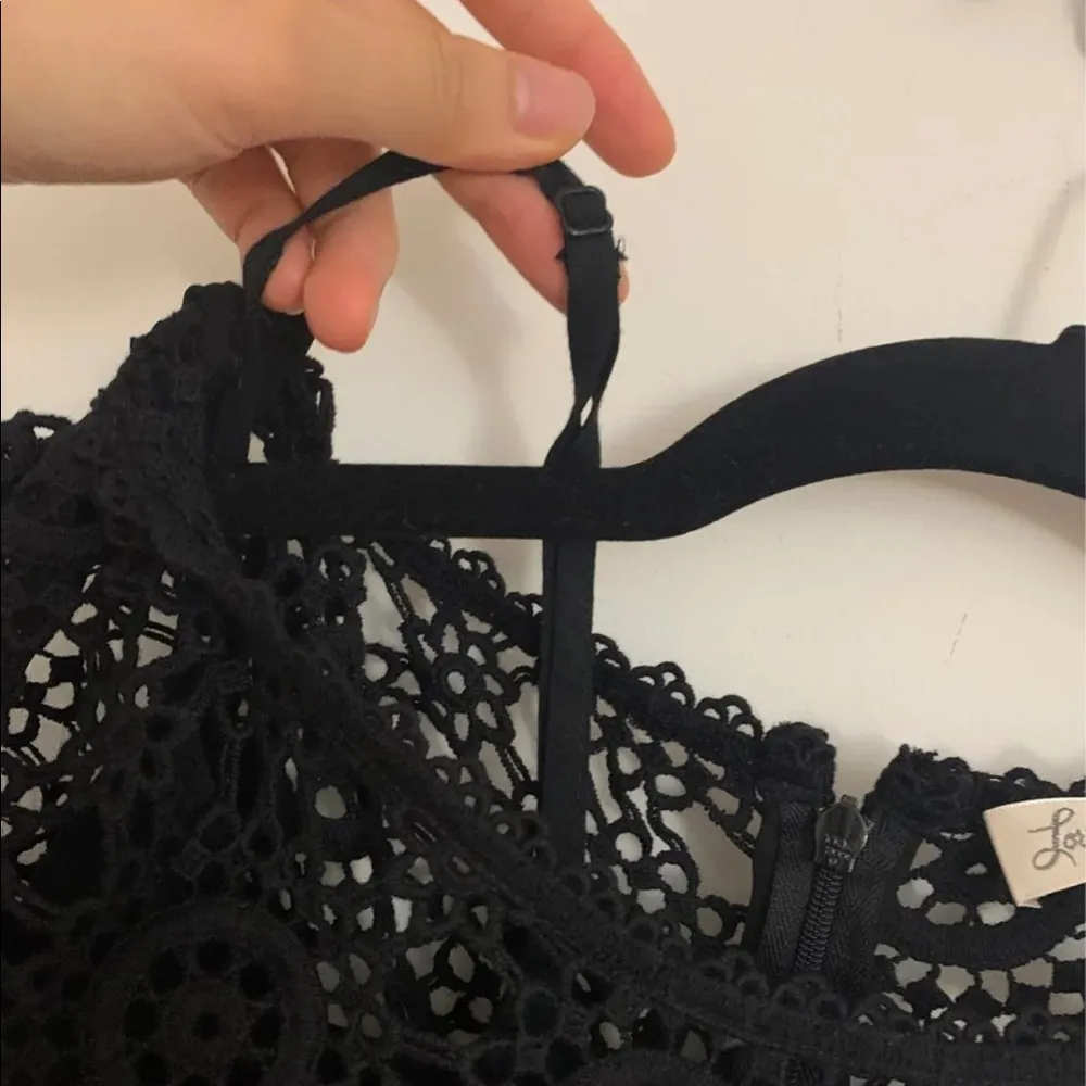 NWT Loveshackfancy black crochet sasha dress - Image 5