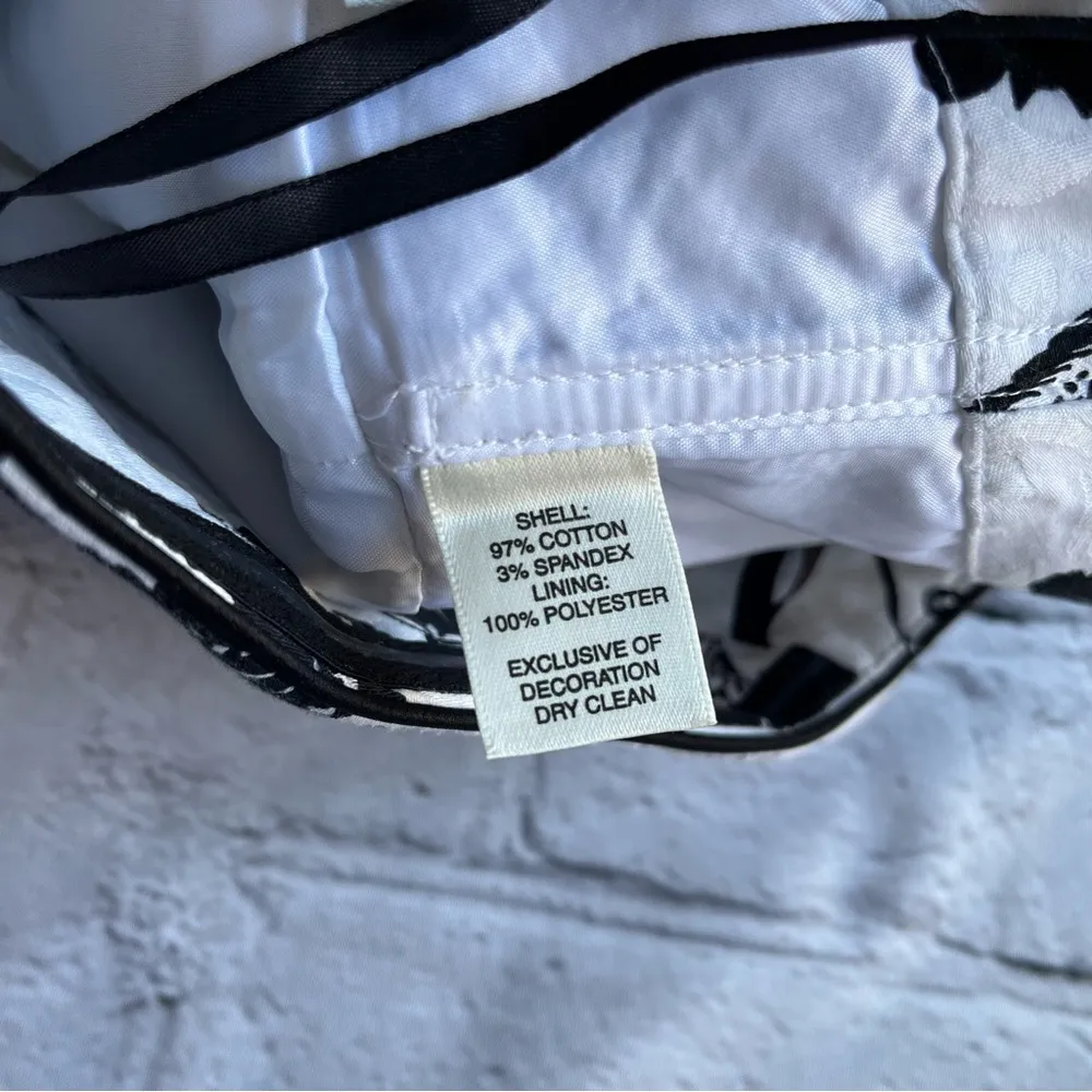 White House Black Market Mini Cocktail Dress Black & White Strapless Party 2 - Image 15