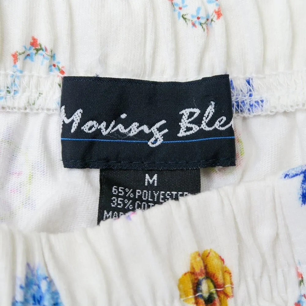 Vintage 90s Floral Shorts White Size M - Image 9