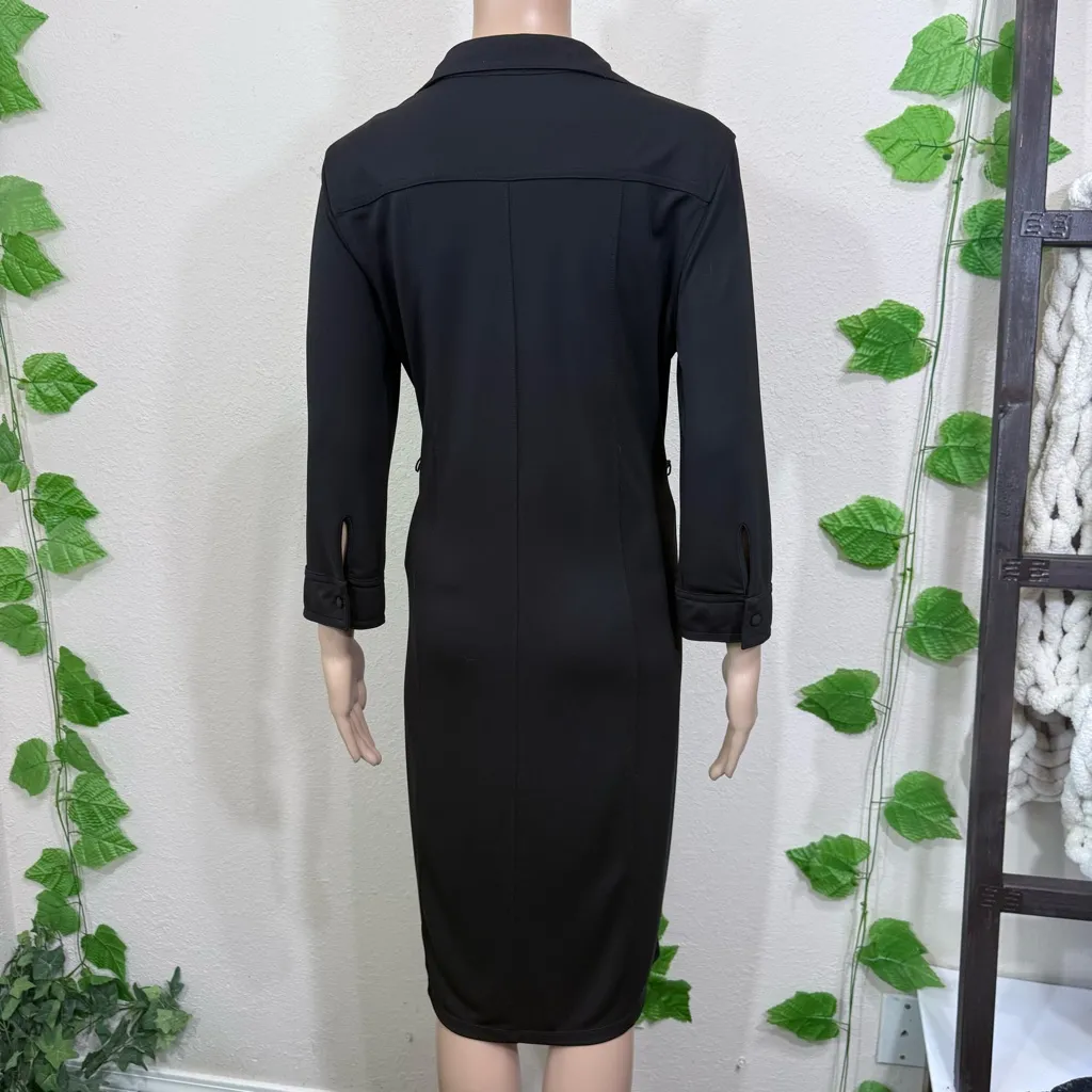 Talbots Black Button-Down Dress - Image 10