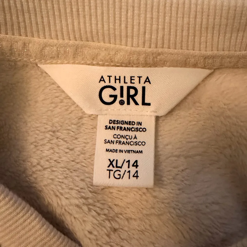 Athleta Girl Feelin' Great Cream Crewneck Sweatshirt - Image 6