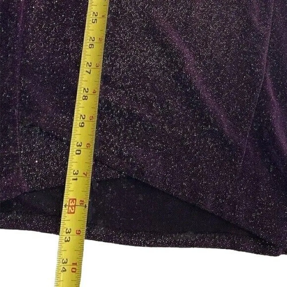 Windsor Women’s Dress Y2K Purle Sparkly fairy Mini Dress Two Tone Prom Party - Image 8