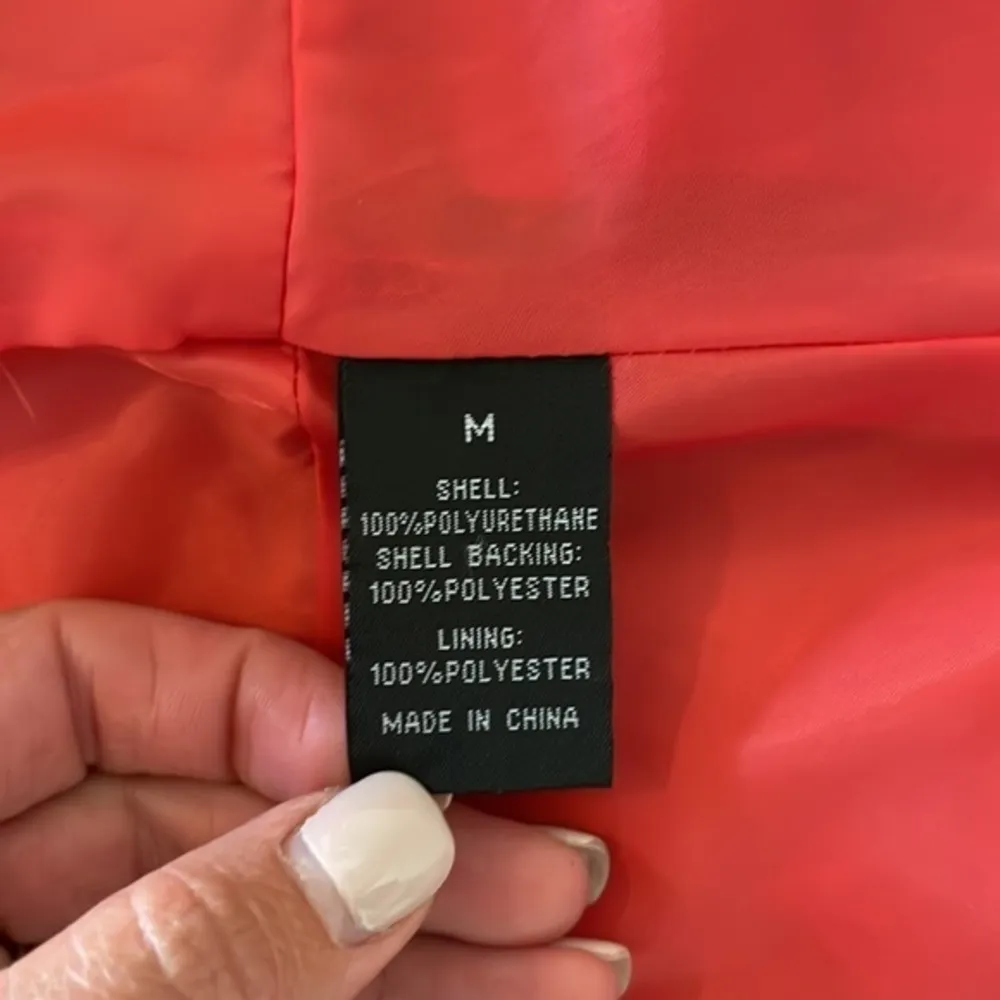 Baccini Coral Faux Leather Zip Up Moto Jacket - Image 7