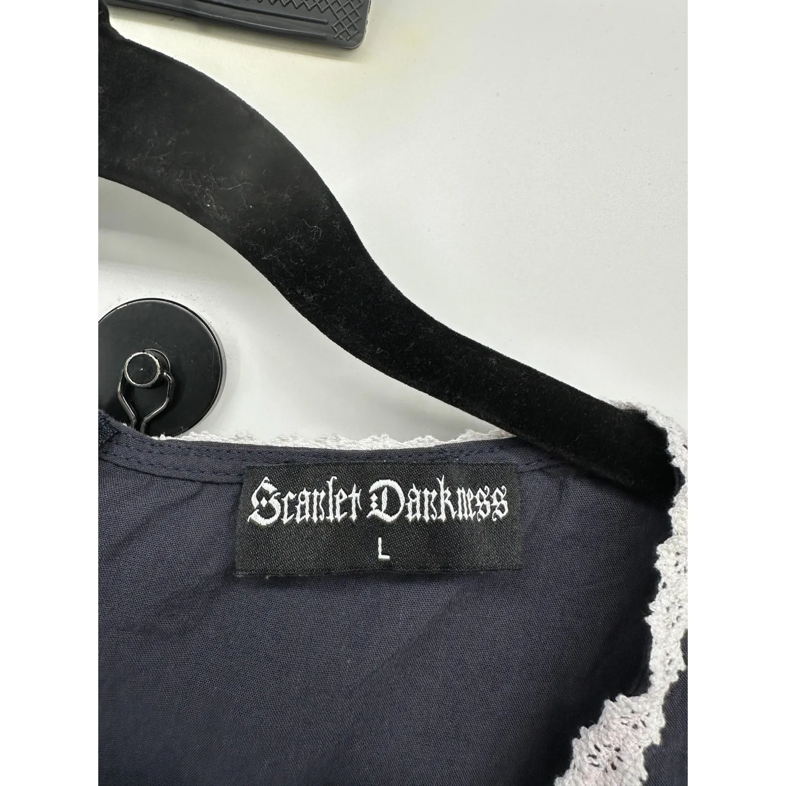 Scarlet Darkness Dress Womens Size L Renaissance Cosplay DND Festival Costume Gray Size L - Image 6