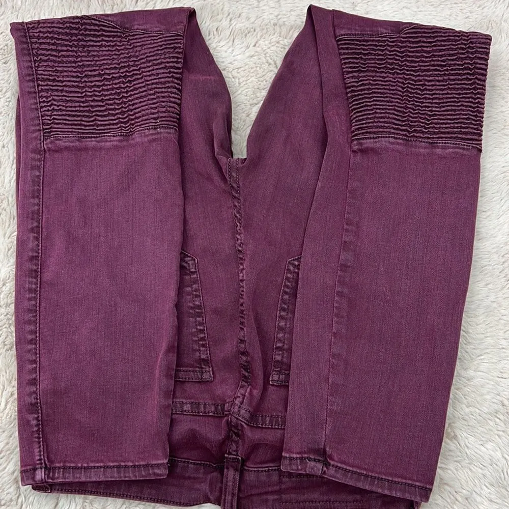 Pistola size 29 wine/burgundy moto jegging - Image 2
