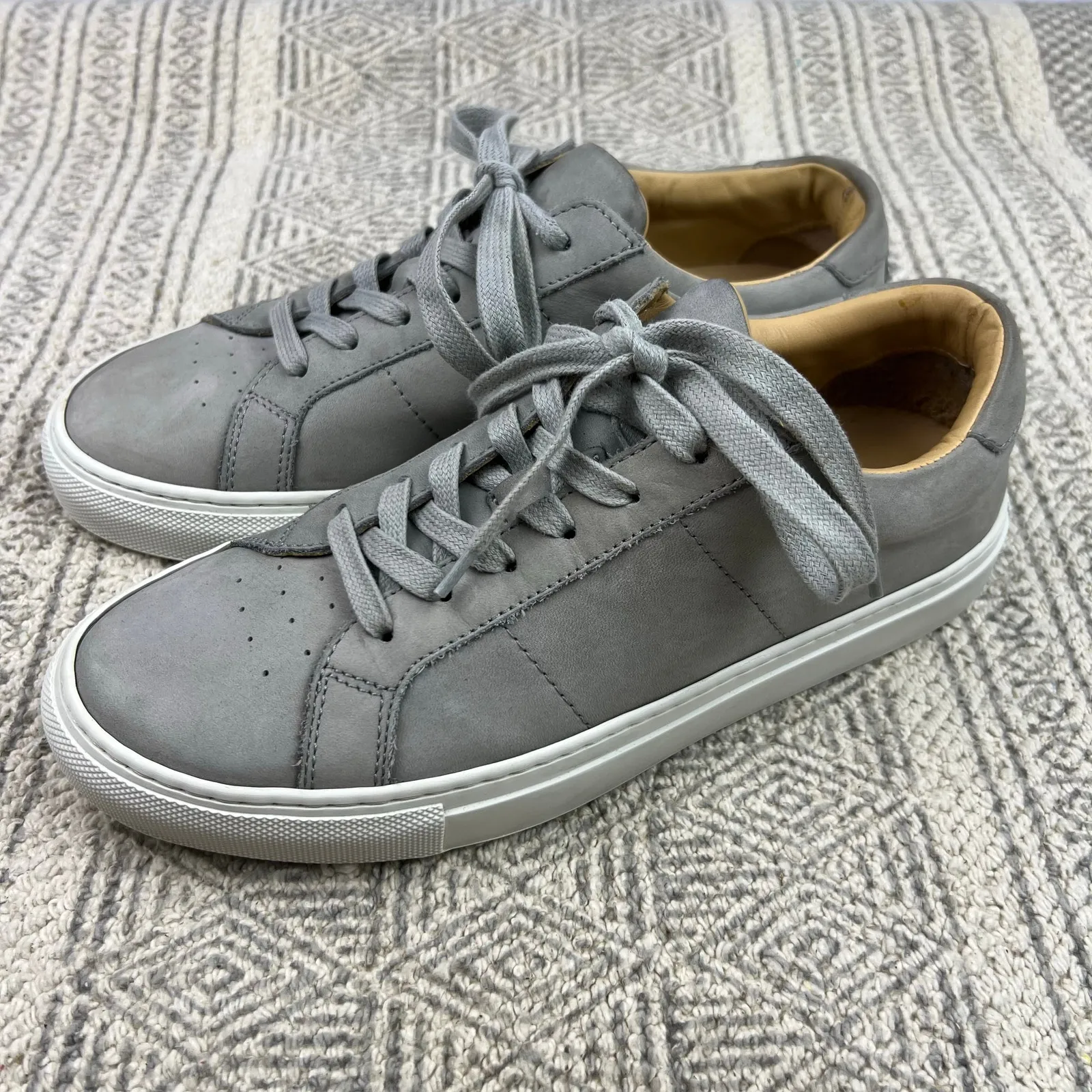 GREATS Royale Court Sneakers Gray Nubuck Leather Minimalist Low Top Casual Shoes Size 8.5 - Image 4