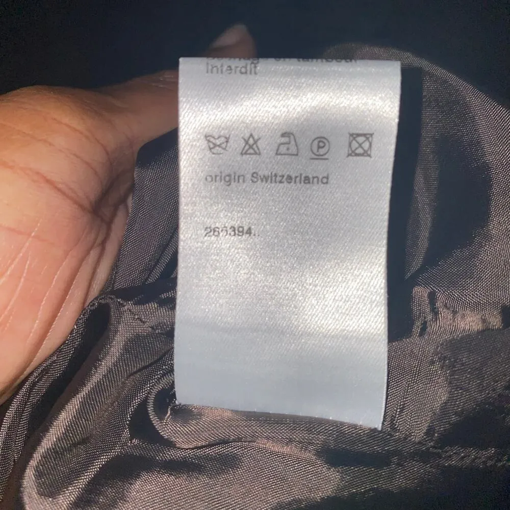 Akris Punto Wool Red Brown Print Sleeveless Knee Length Shift Dress Size 10 - Image 8