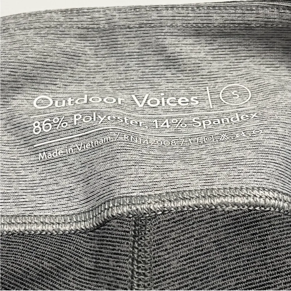 Outdoor Voices Springs Graphite Ash Dove 7/8 Women Size Small Grey Gray Leggings - Image 3