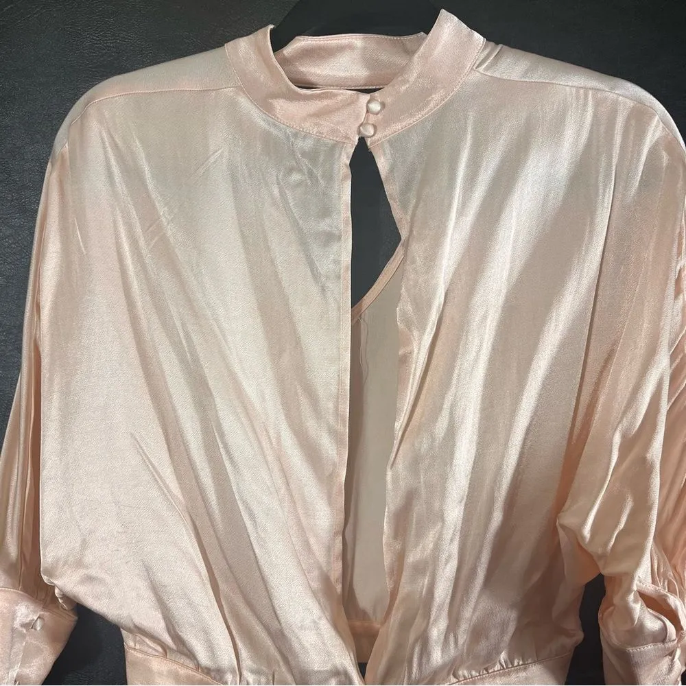 Do +‎ Be Pale Pink Crop Blouse Size Small - Image 6