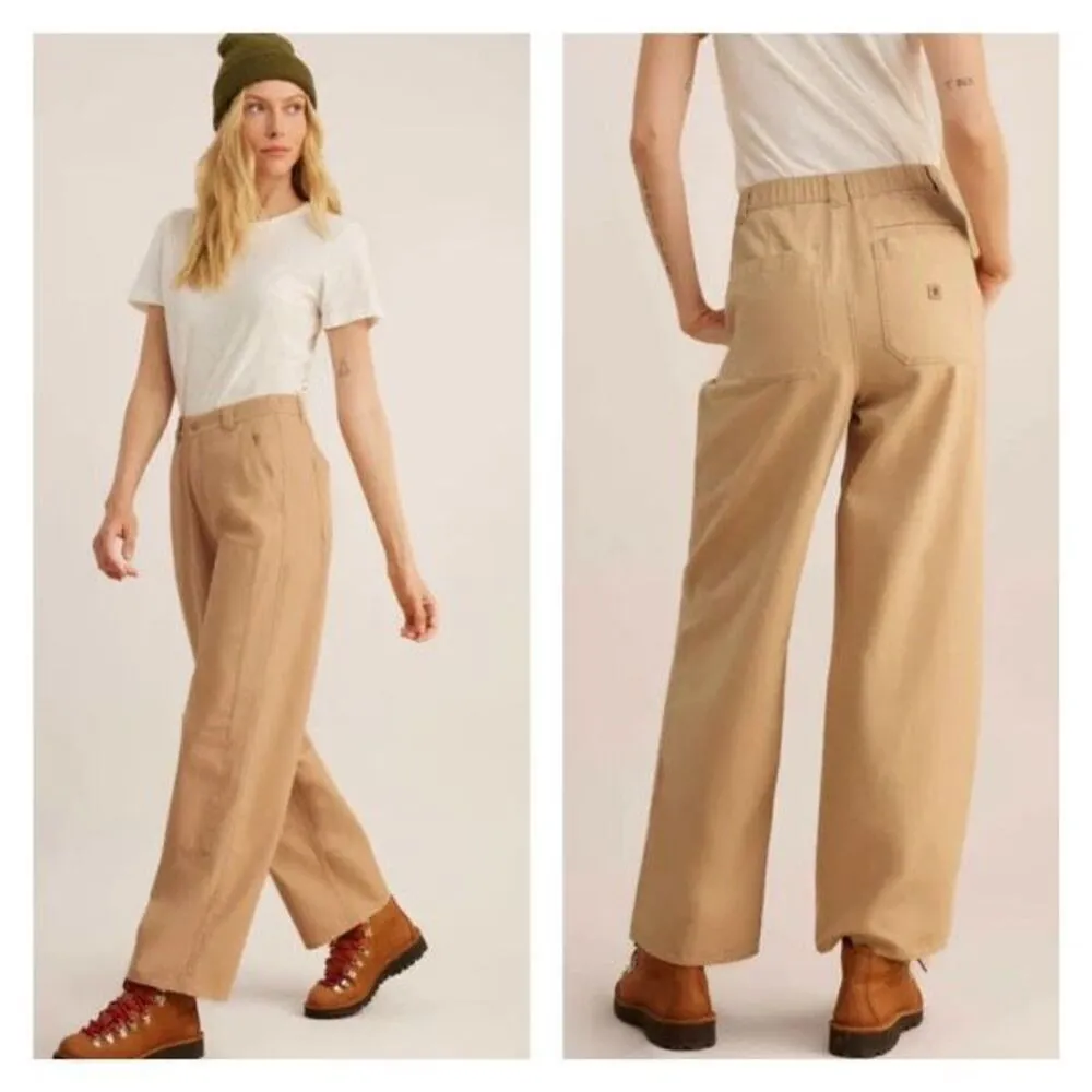 NWT Roark Women’s Passport Pants Camel Caramel Size 26 Size 2 Carpenter Tan - Image 2