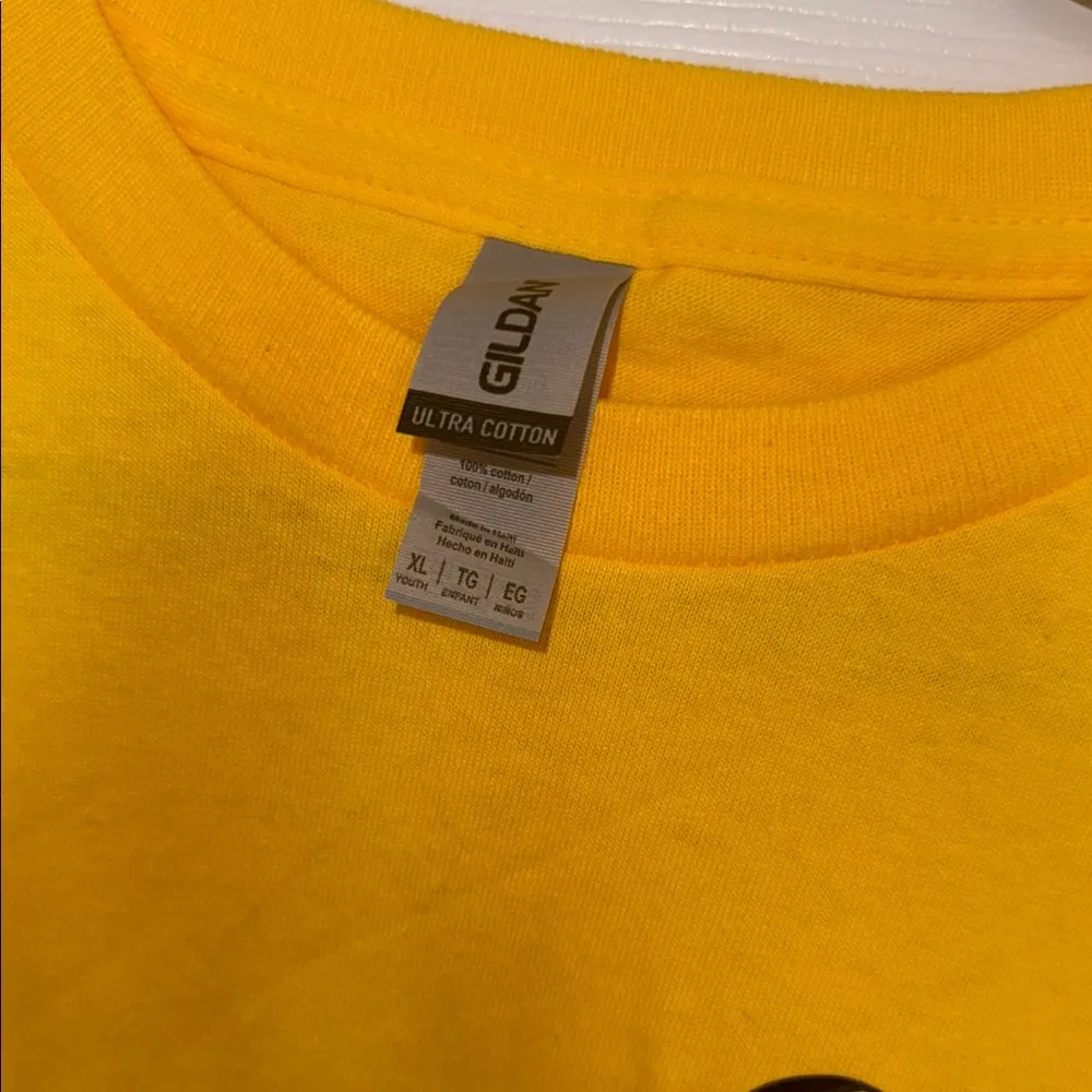Gildan handcrafted “good vibes” Yellow Graphic unisex T-Shirt xl NWOT - Image 4