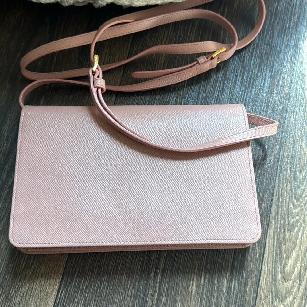 Prada Saffiano Mini Crossbody Bag - Image 8