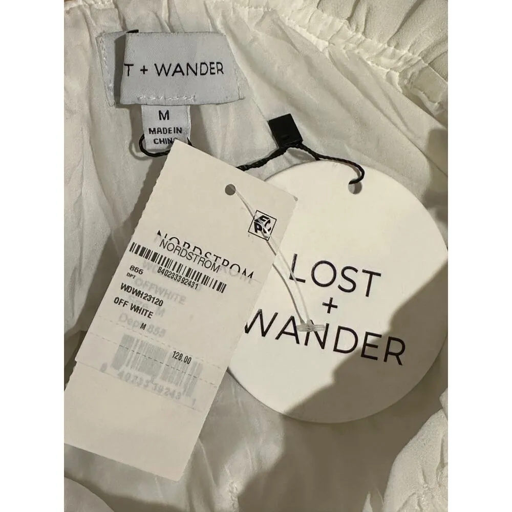 Lost + Wander Calla Lily White Tiered Midi Dress Sz Medium NWT Feminine Romantic - Image 4