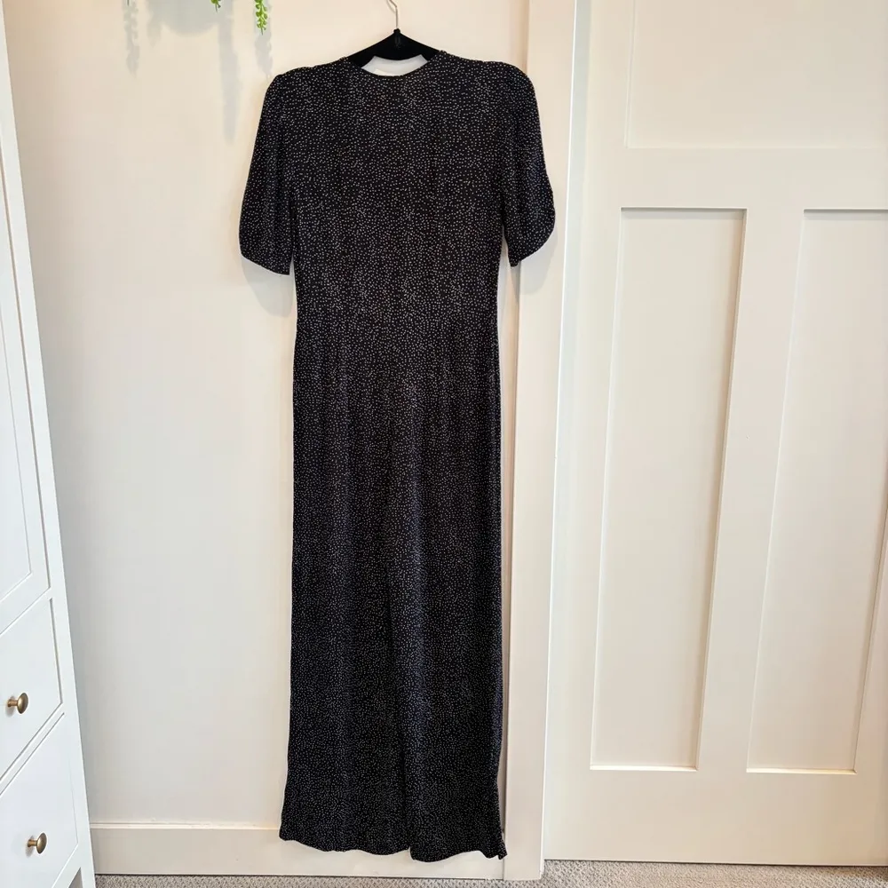 Urban Outfitters Well Black White Polka Dot Women's Short Sleeve Jumpsuit Size S - Image 5